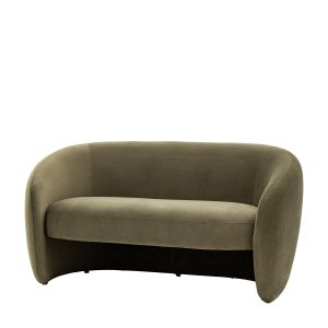 Gallery Direct Curvo 2 Seater Sofa Moss Green | Shackletons