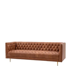 Gallery Direct Dalton Sofa Antique Brown Leather | Shackletons