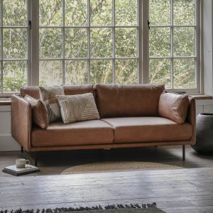 Gallery Direct Wigmore Sofa Brown Leather | Shackletons