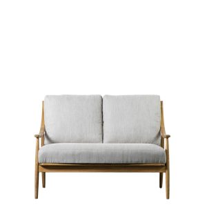 Gallery Direct Reliant 2 Seater Sofa Dark Natural Linen | Shackletons