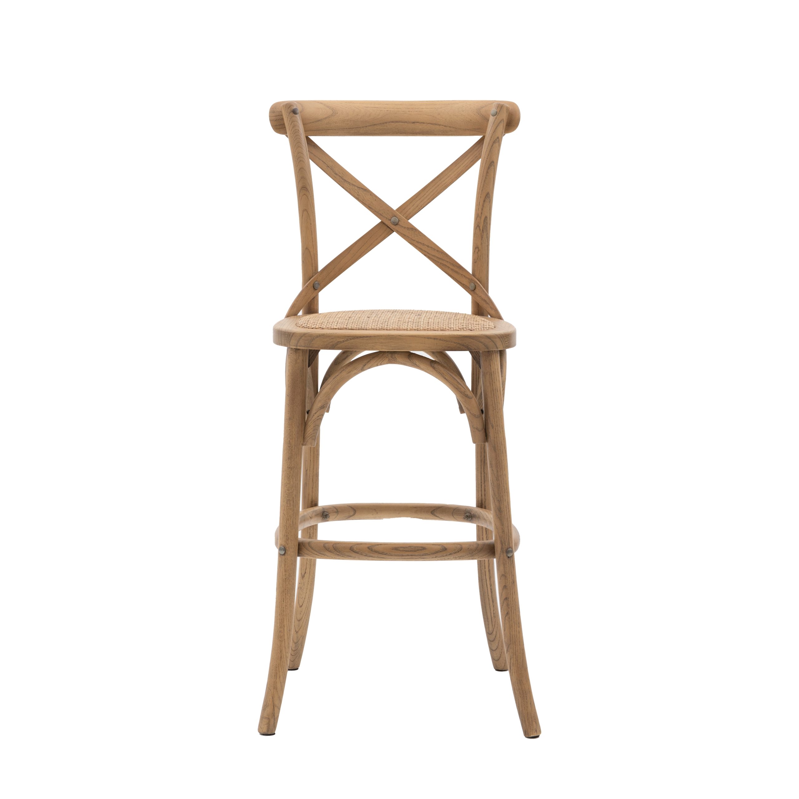 Gallery Direct Cafe Stool Natural/Rattan (Set of 2)
