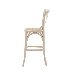 Gallery Direct Cafe Stool WhiteRattan Set of 2 | Shackletons