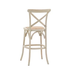 Gallery Direct Cafe Stool WhiteRattan Set of 2 | Shackletons