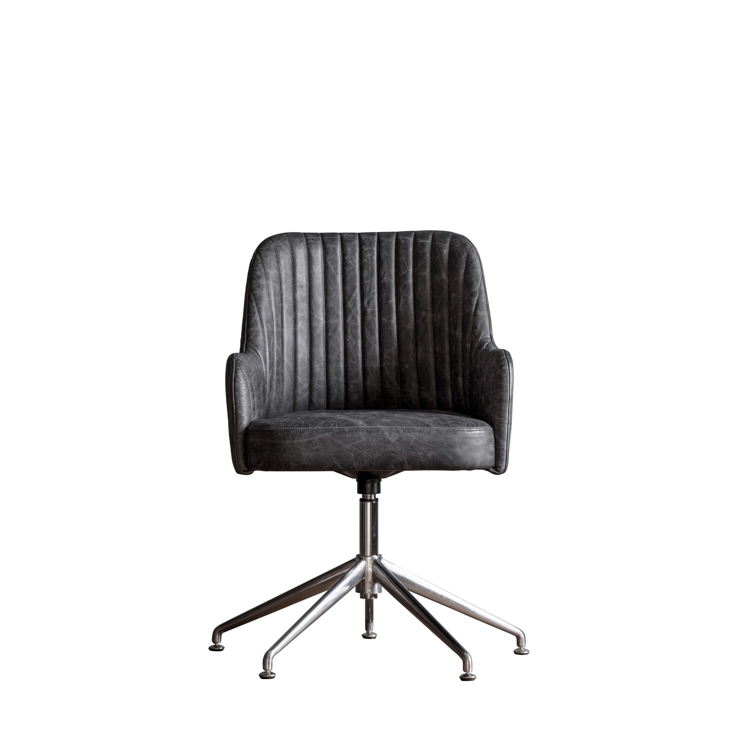 Gallery Direct Curie Swivel Chair Antique Ebony