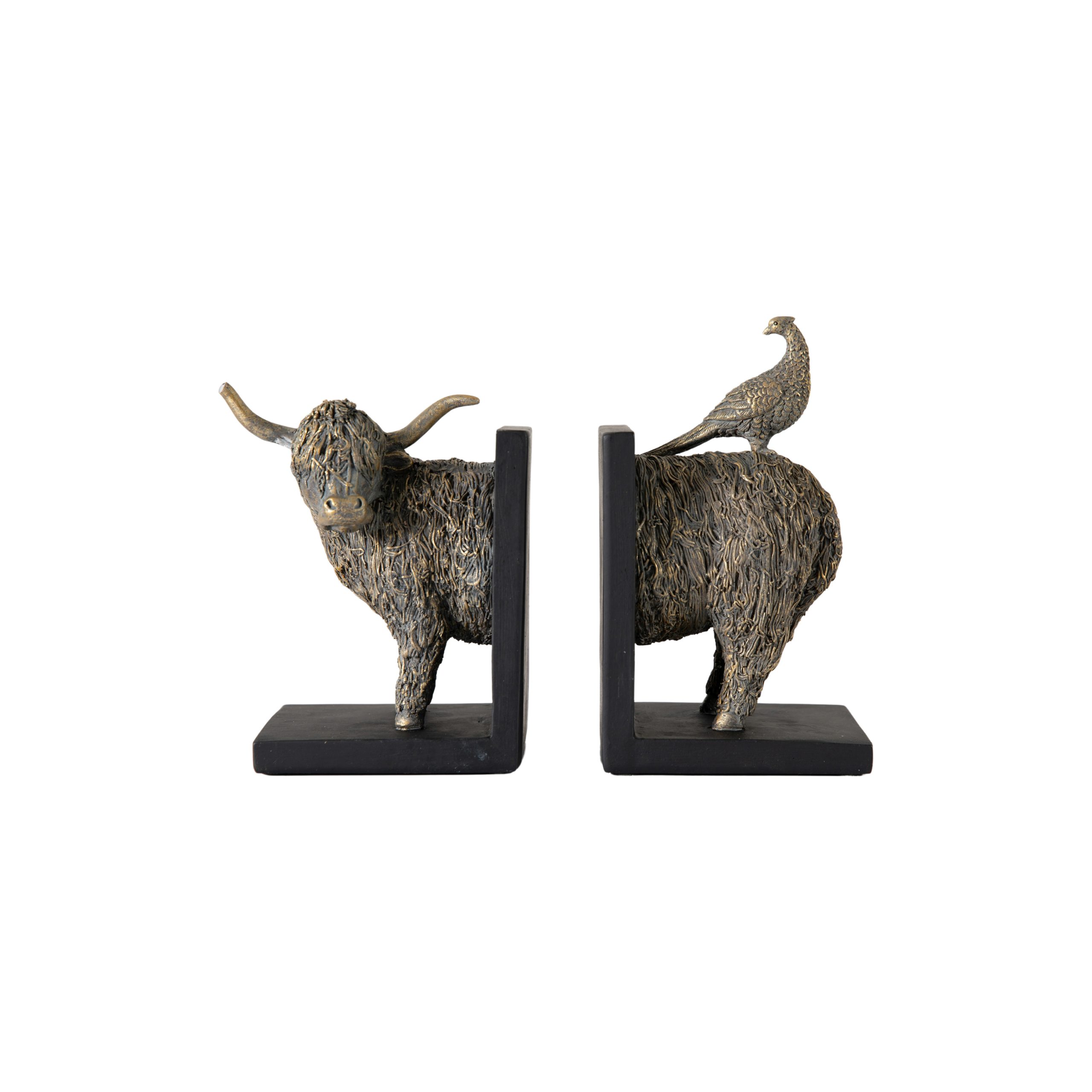 Gallery Direct Highland Cow Bookends (Set of 2)
