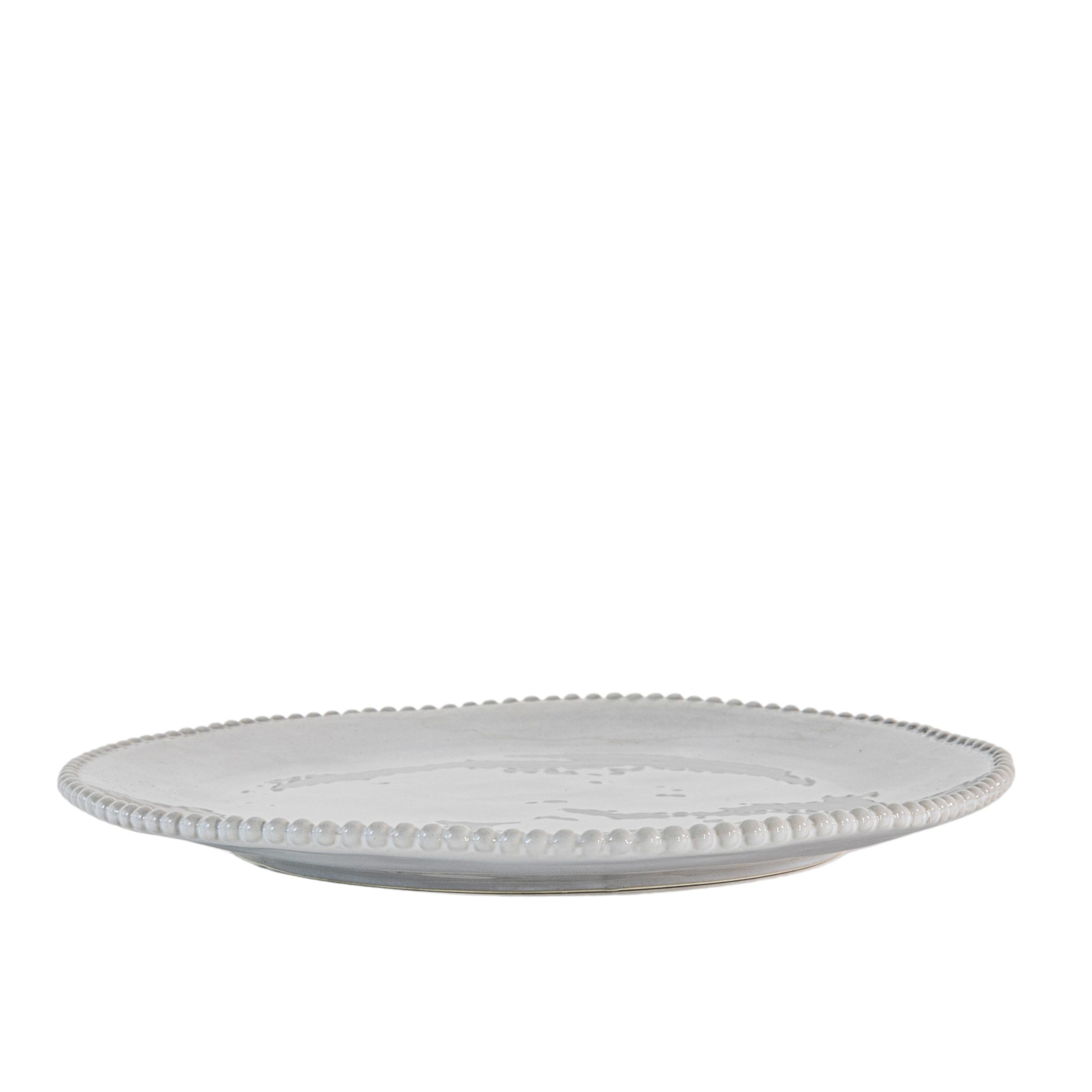 Gallery Direct Organic Beaded Dinner Plate (Pack of 4)