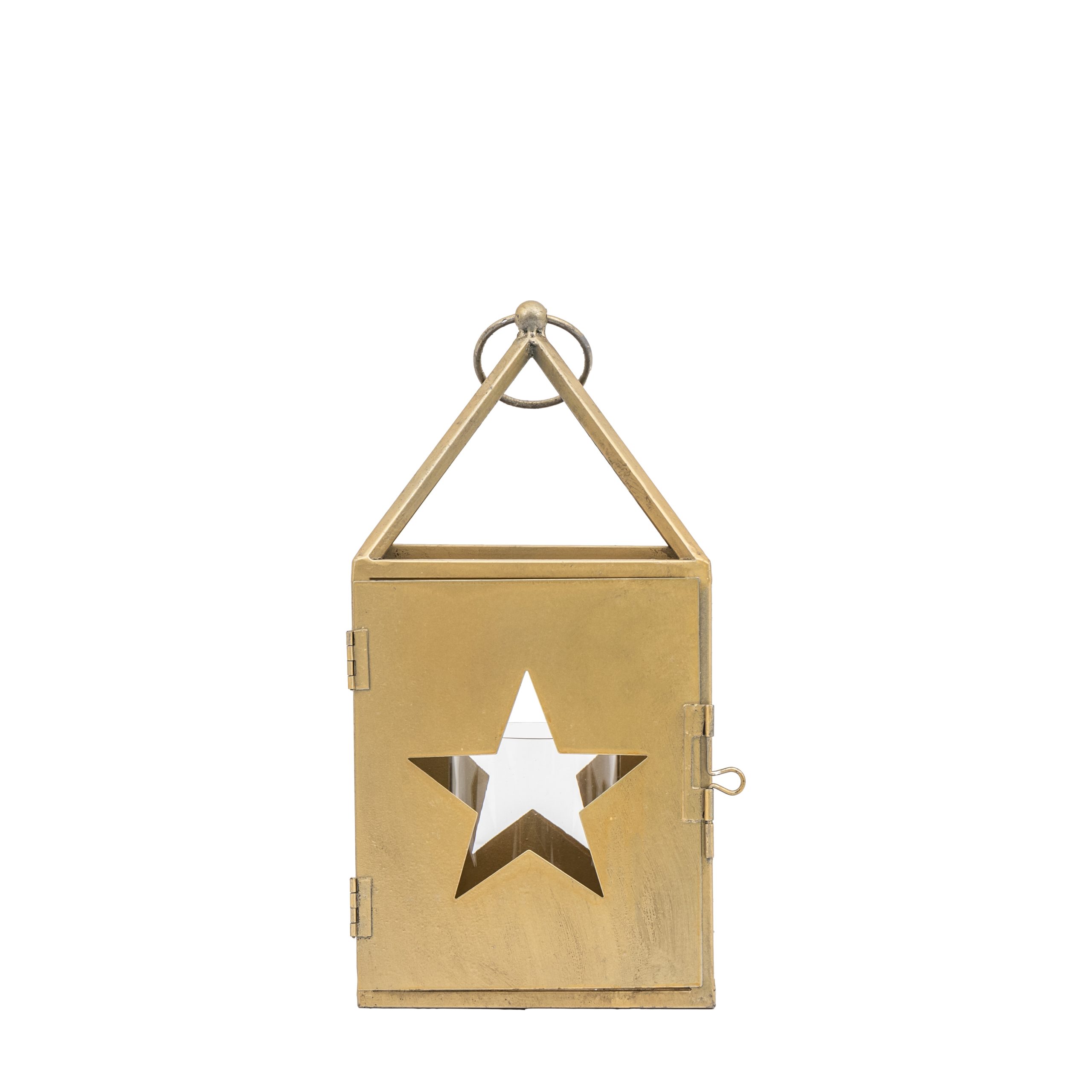 Gallery Direct Starry Lantern Small Antique Gold