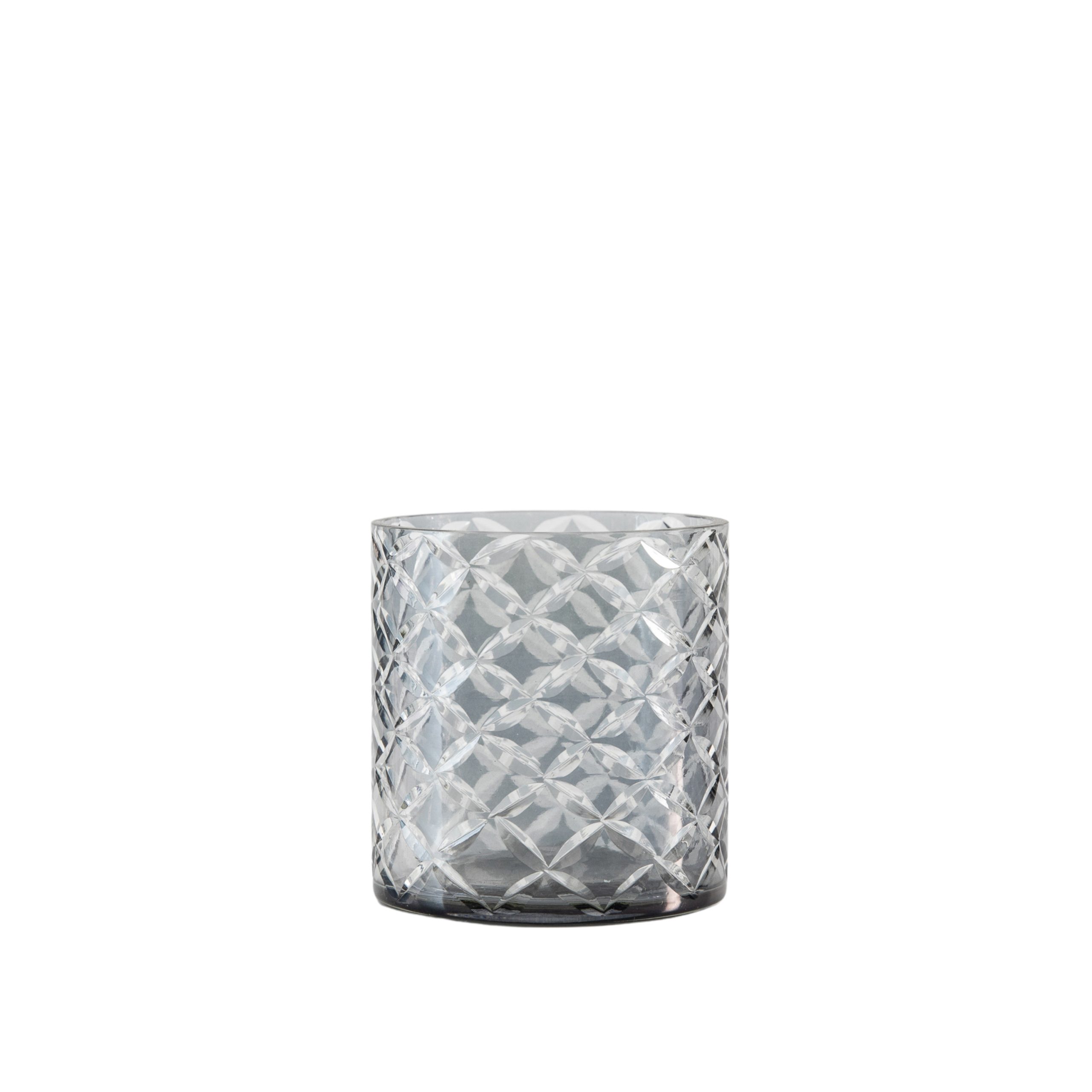 Gallery Direct Lorna Tealight Holder Grey (Pack of 2)