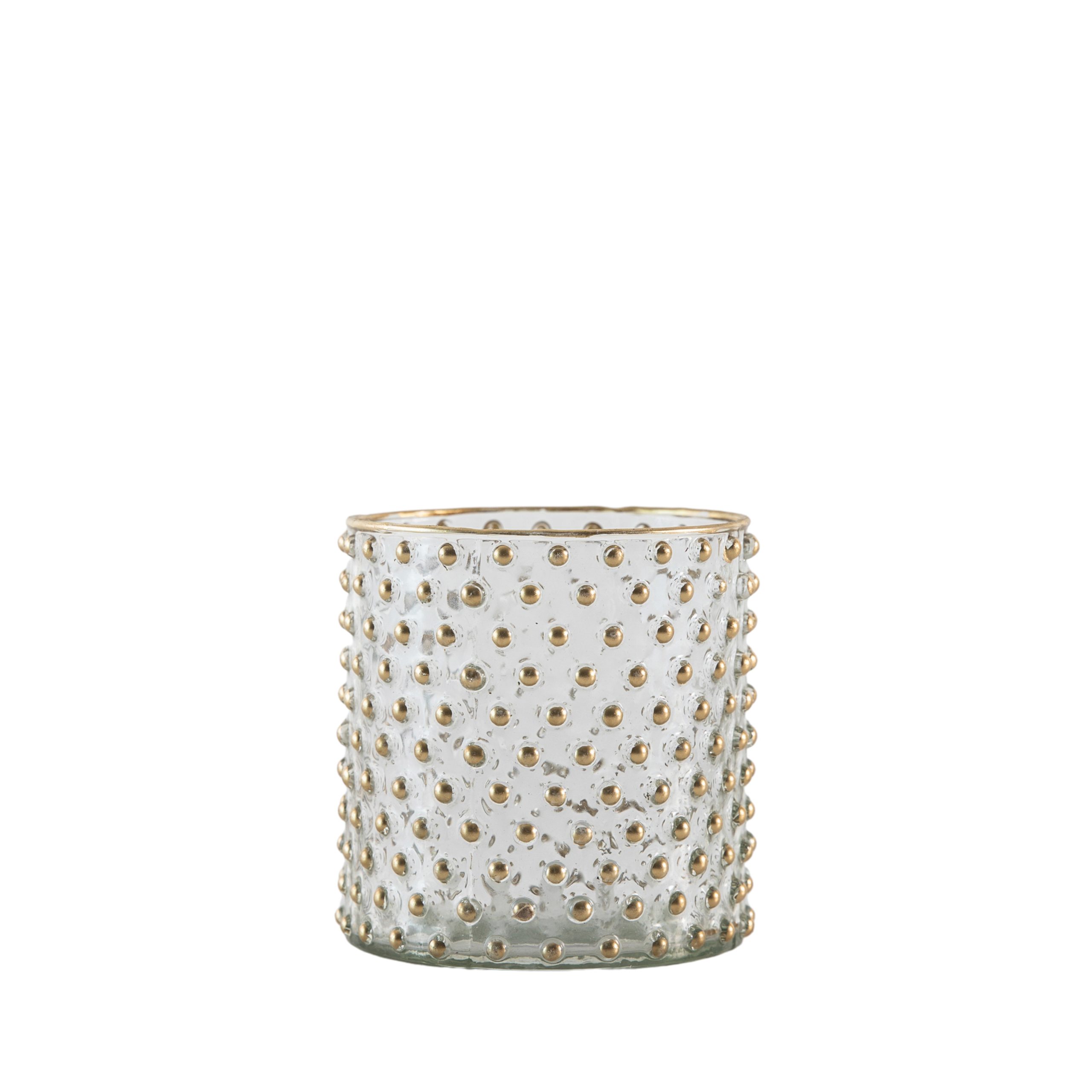 Gallery Direct Spotty Tealight Holder Gold