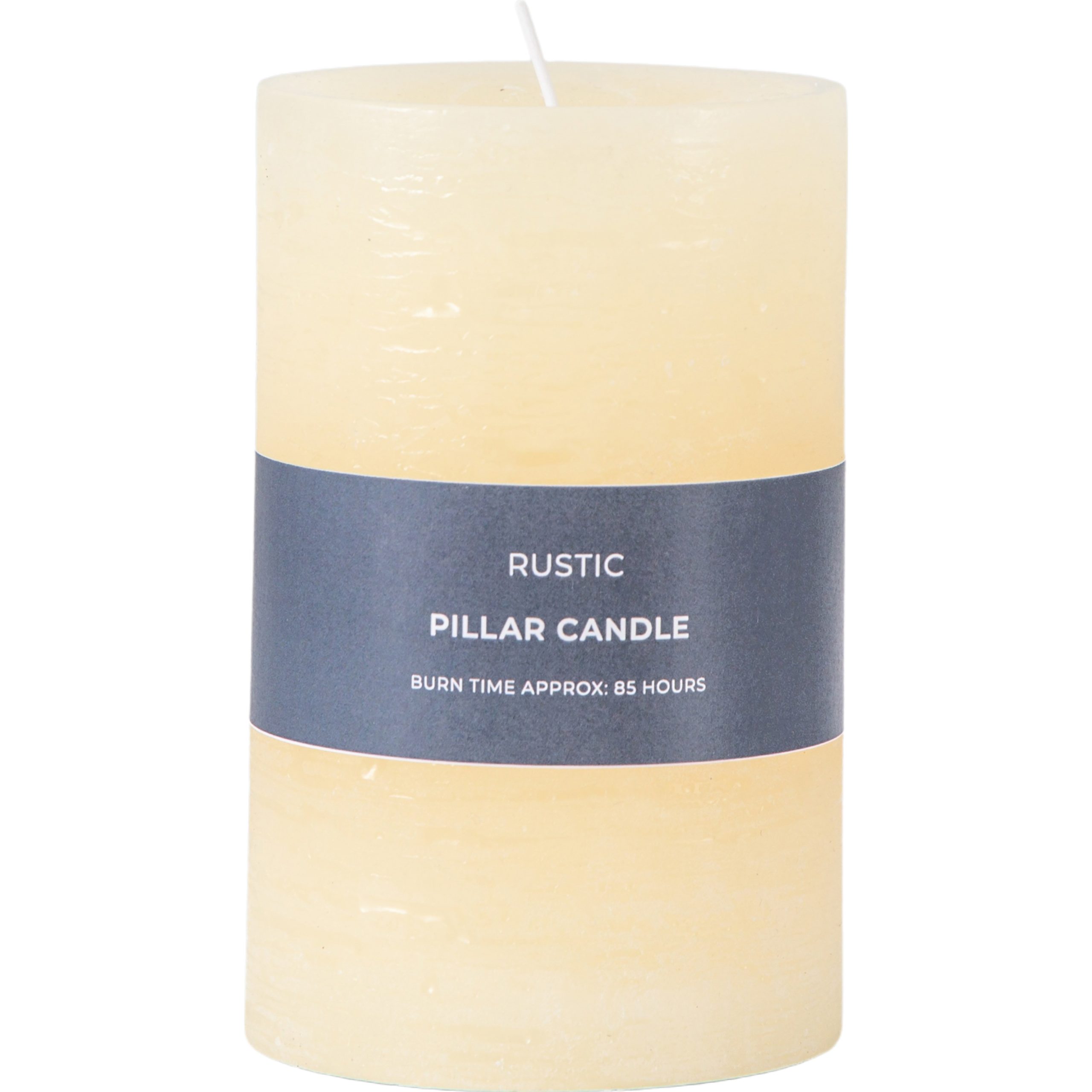 Gallery Direct Pillar Candle Rustic Ivory