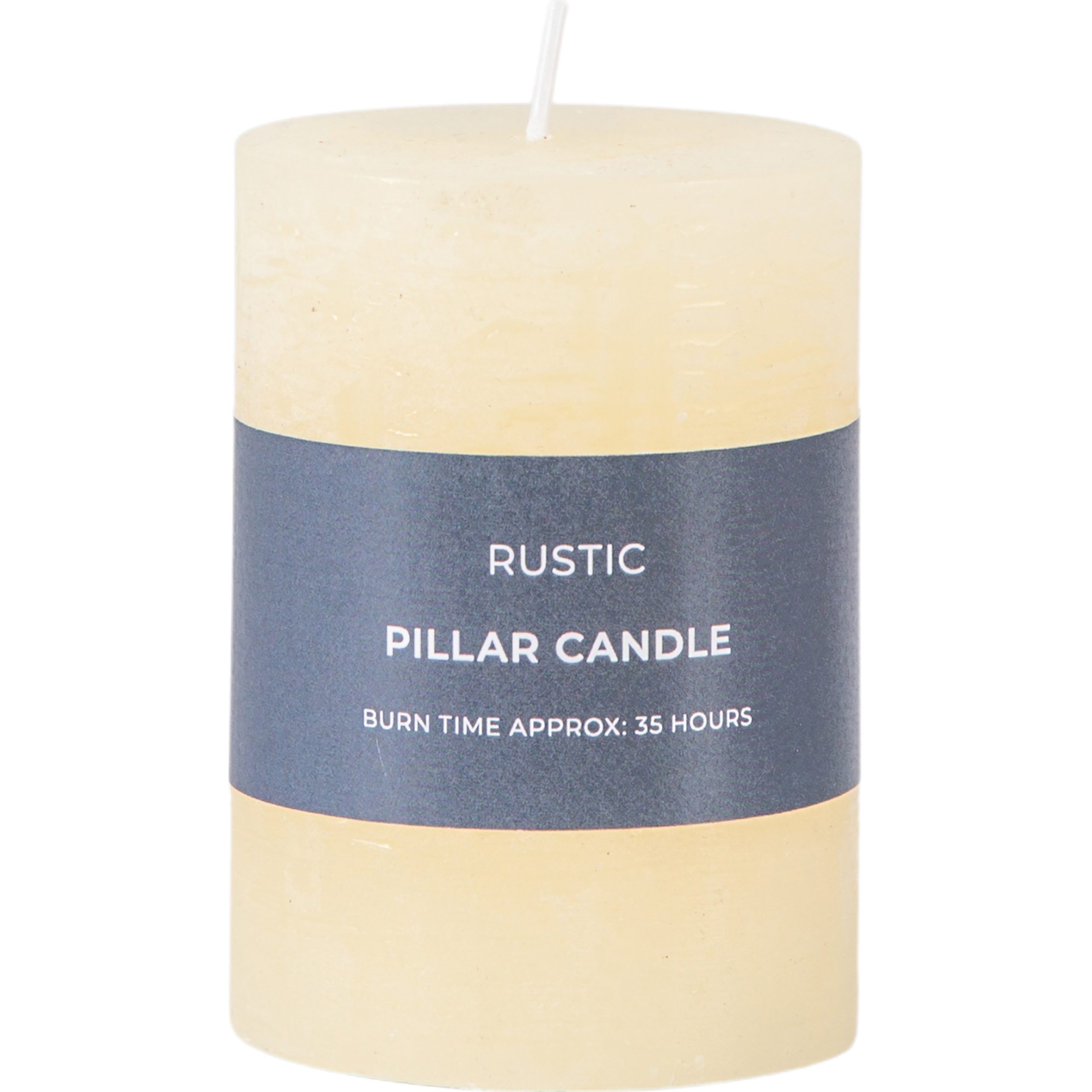 Gallery Direct Pillar Candle Rustic Ivory (Pack of 2)