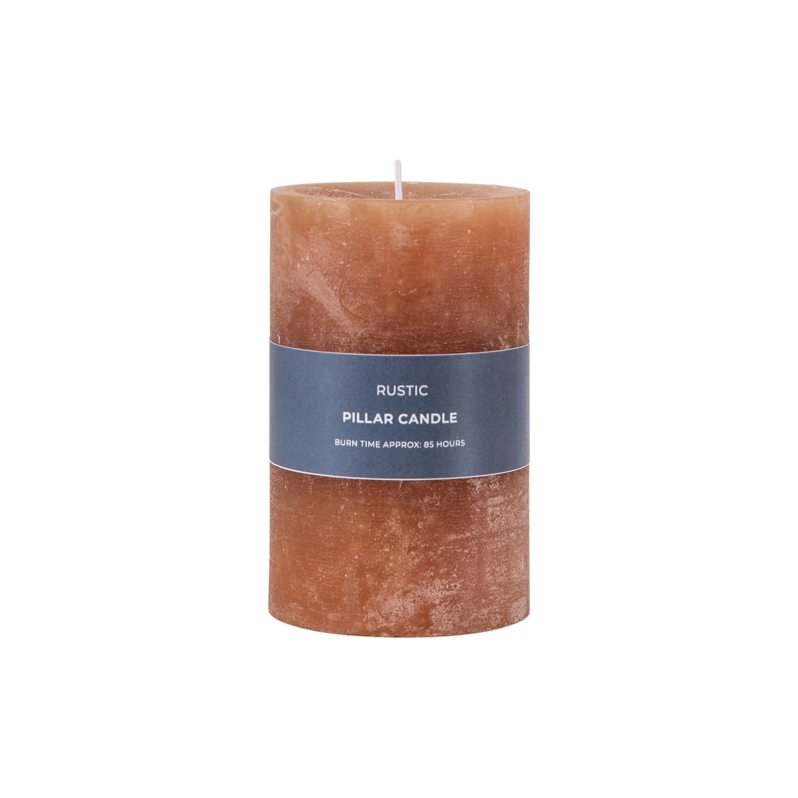 Gallery Direct Pillar Candle Rustic Amber