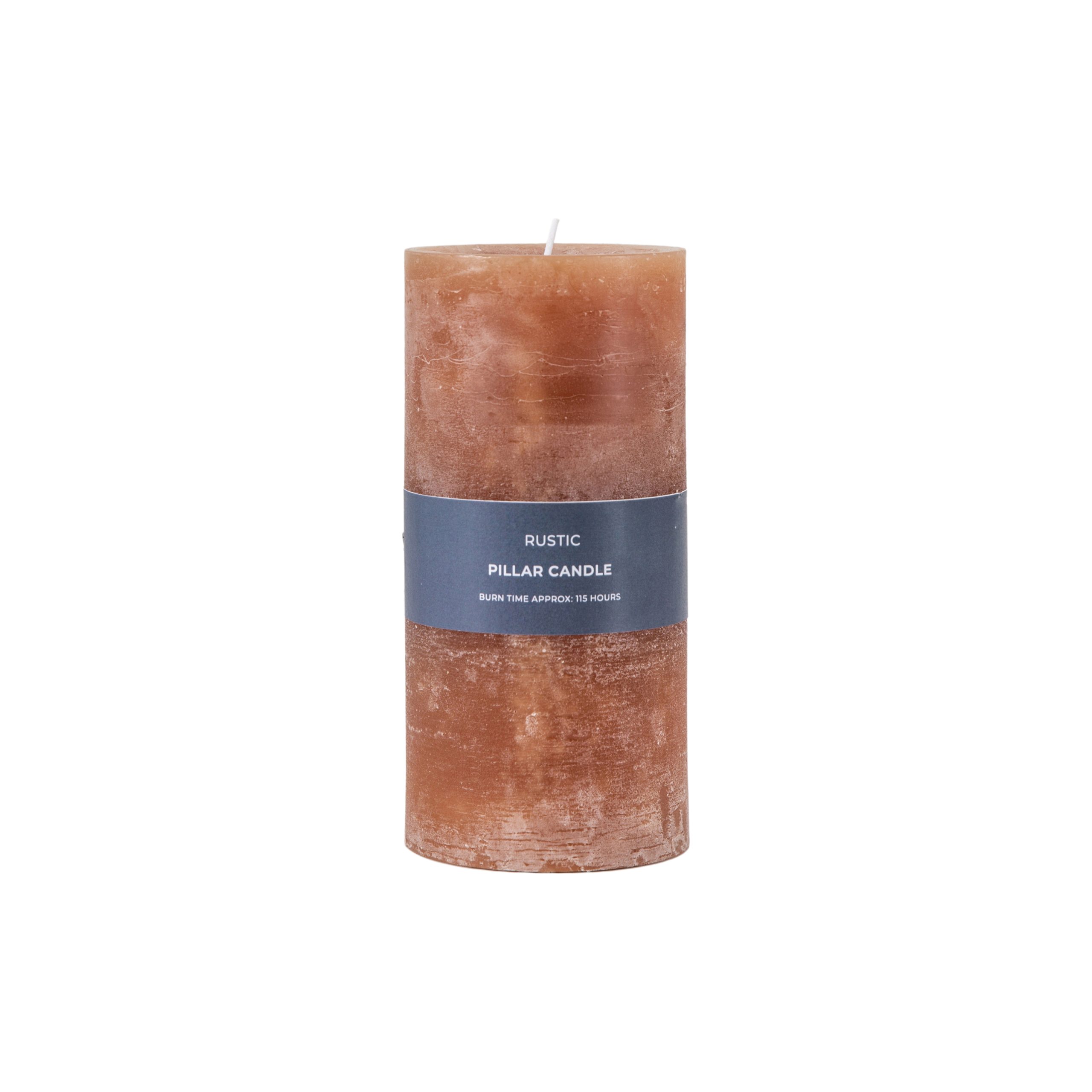 Gallery Direct Pillar Candle Rustic Amber