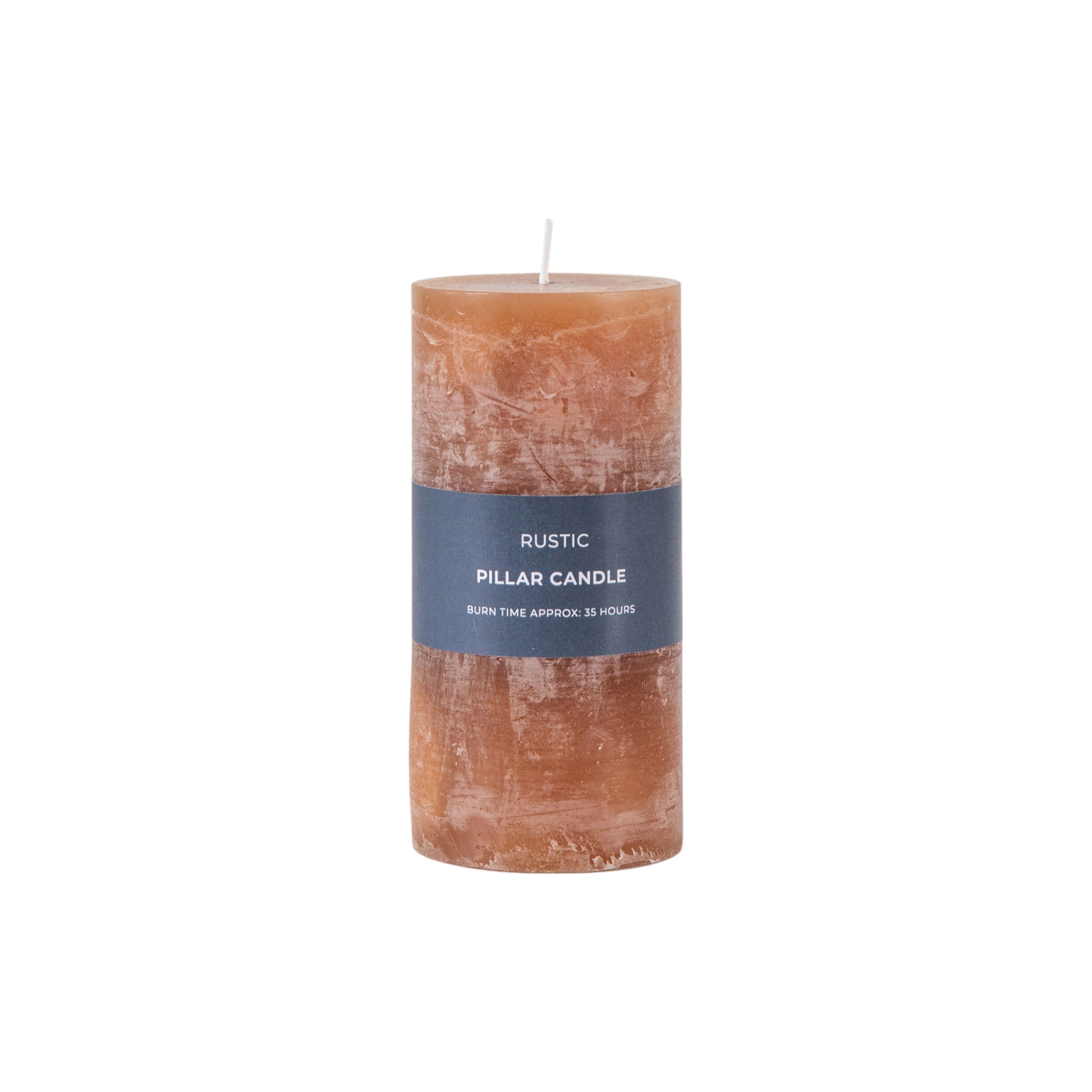 Gallery Direct Pillar Candle Rustic Amber (Pack of 2)