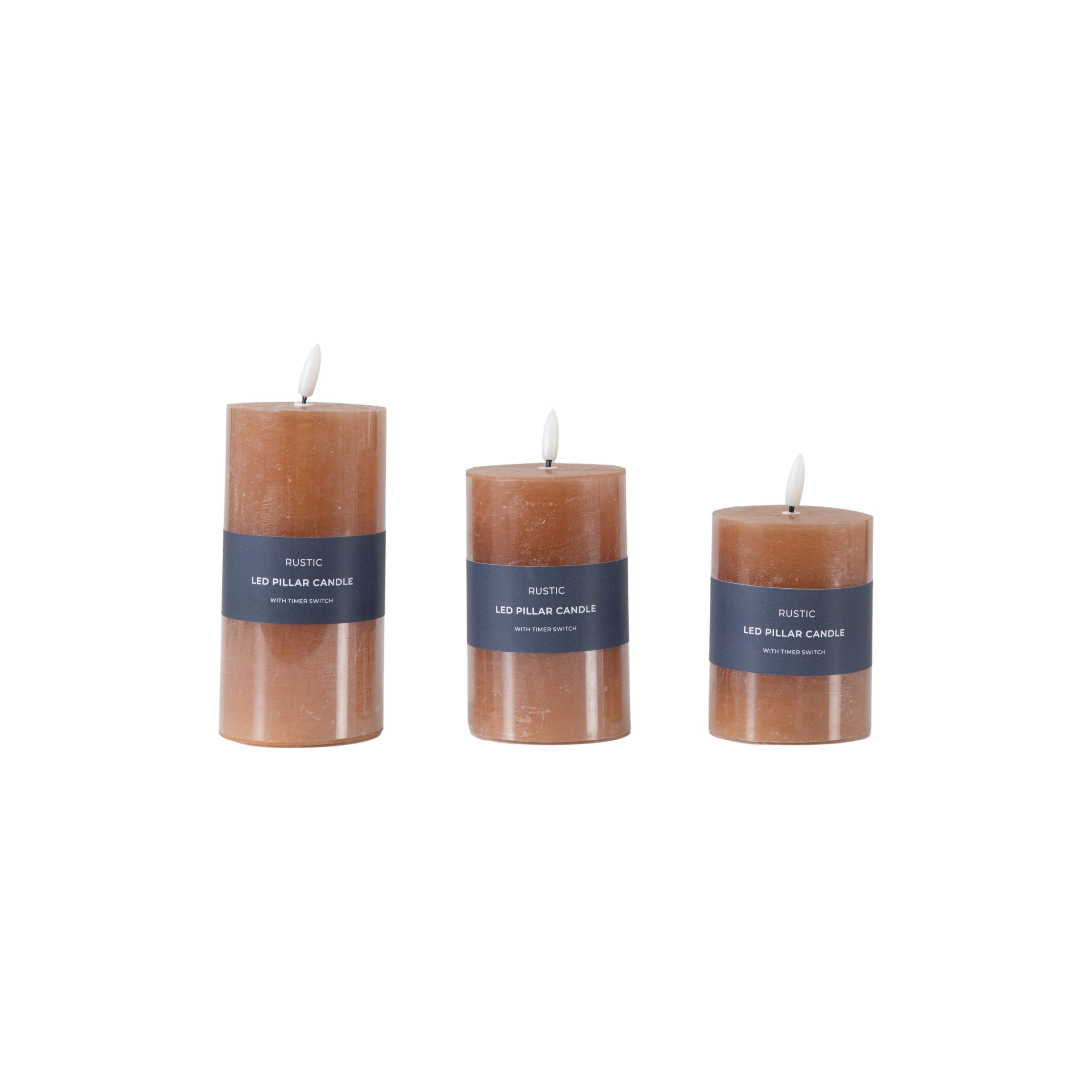 Gallery Direct LED Candle Rustic Amber (Set of 3)