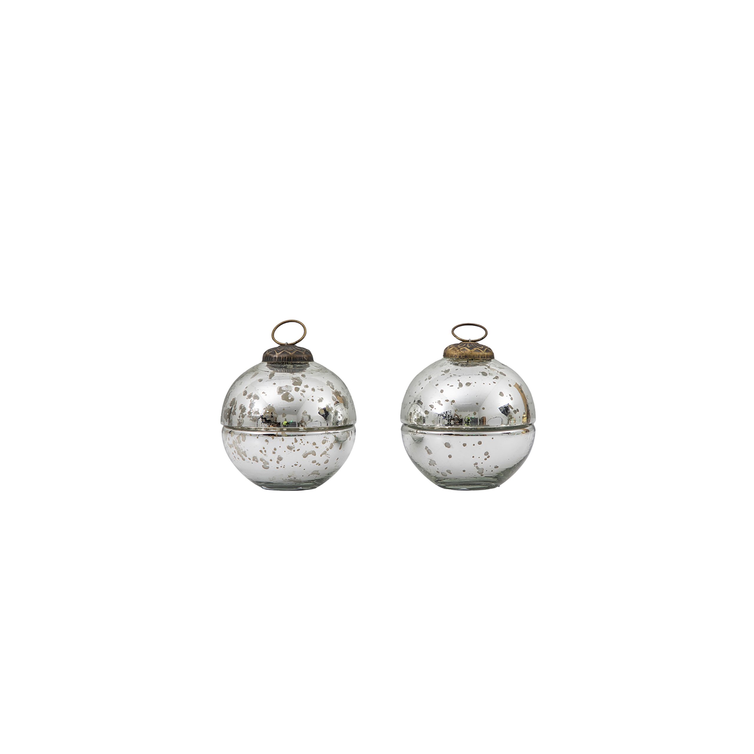 Gallery Direct Bauble Votive Small Silver (Pack of 2)