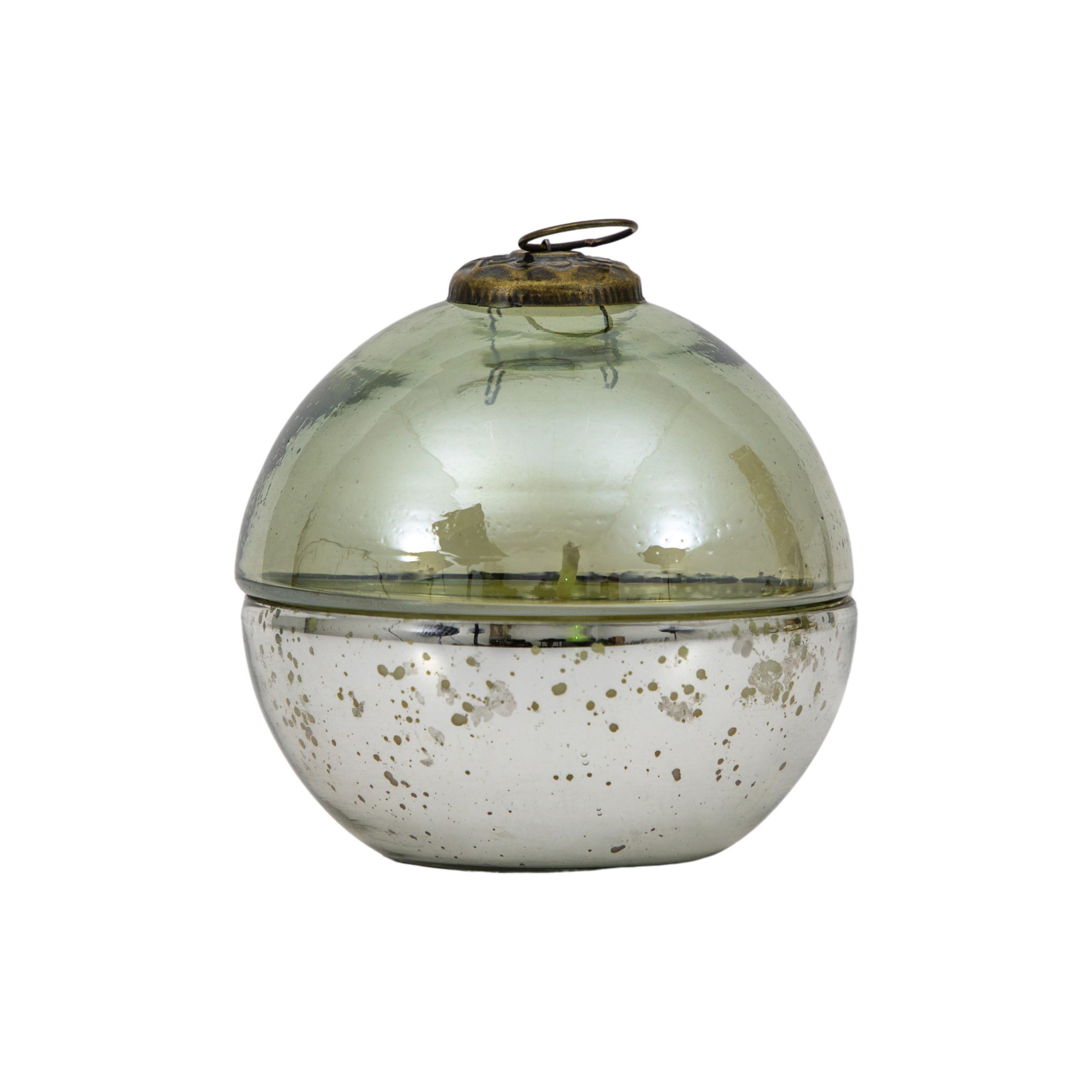 Gallery Direct Bauble Votive Large Green Lustre