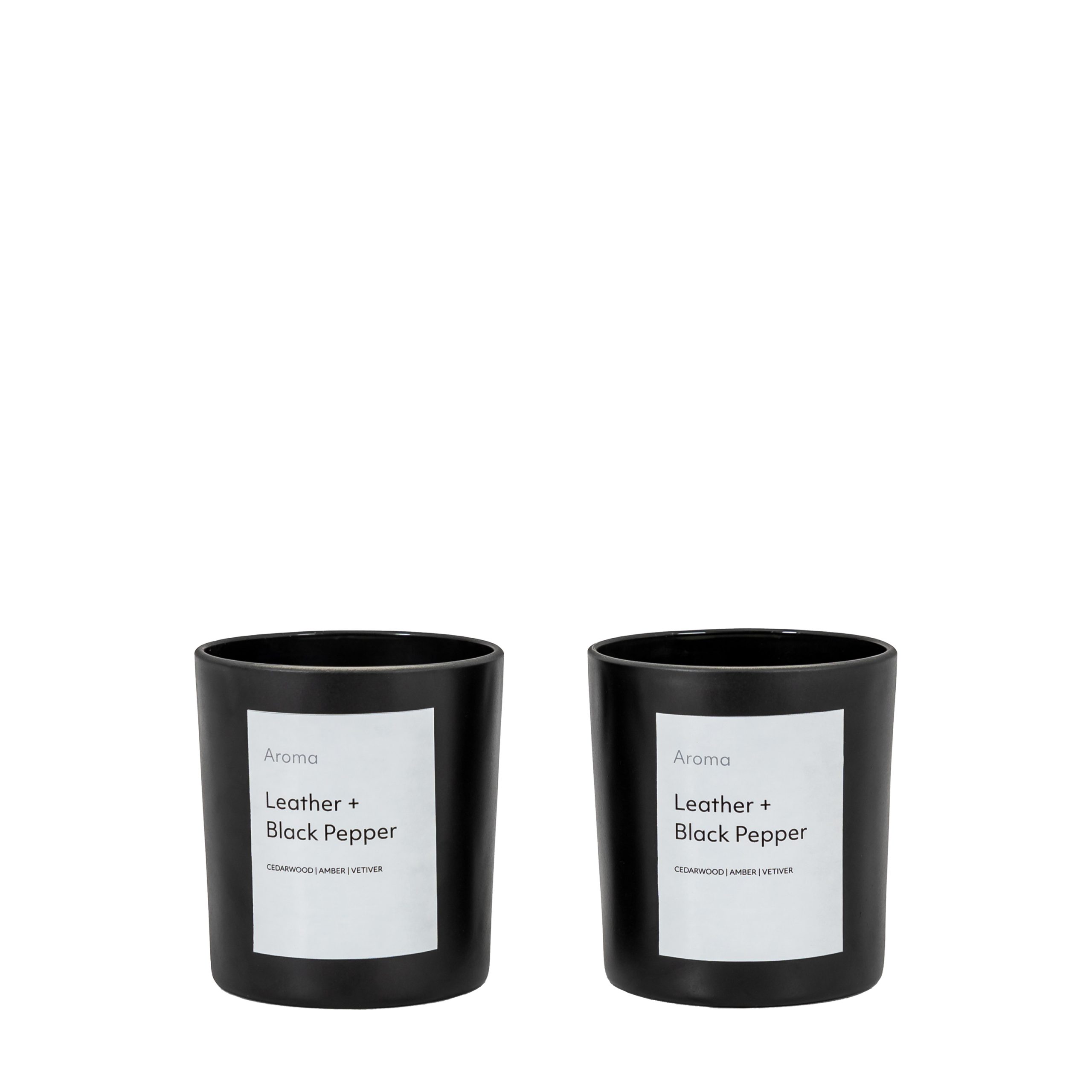 Gallery Direct Aroma Votive Leather & Black Pepper Pack of 2