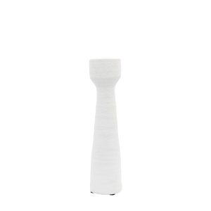 Gallery Direct Luna Candlestick Small White S2 | Shackletons