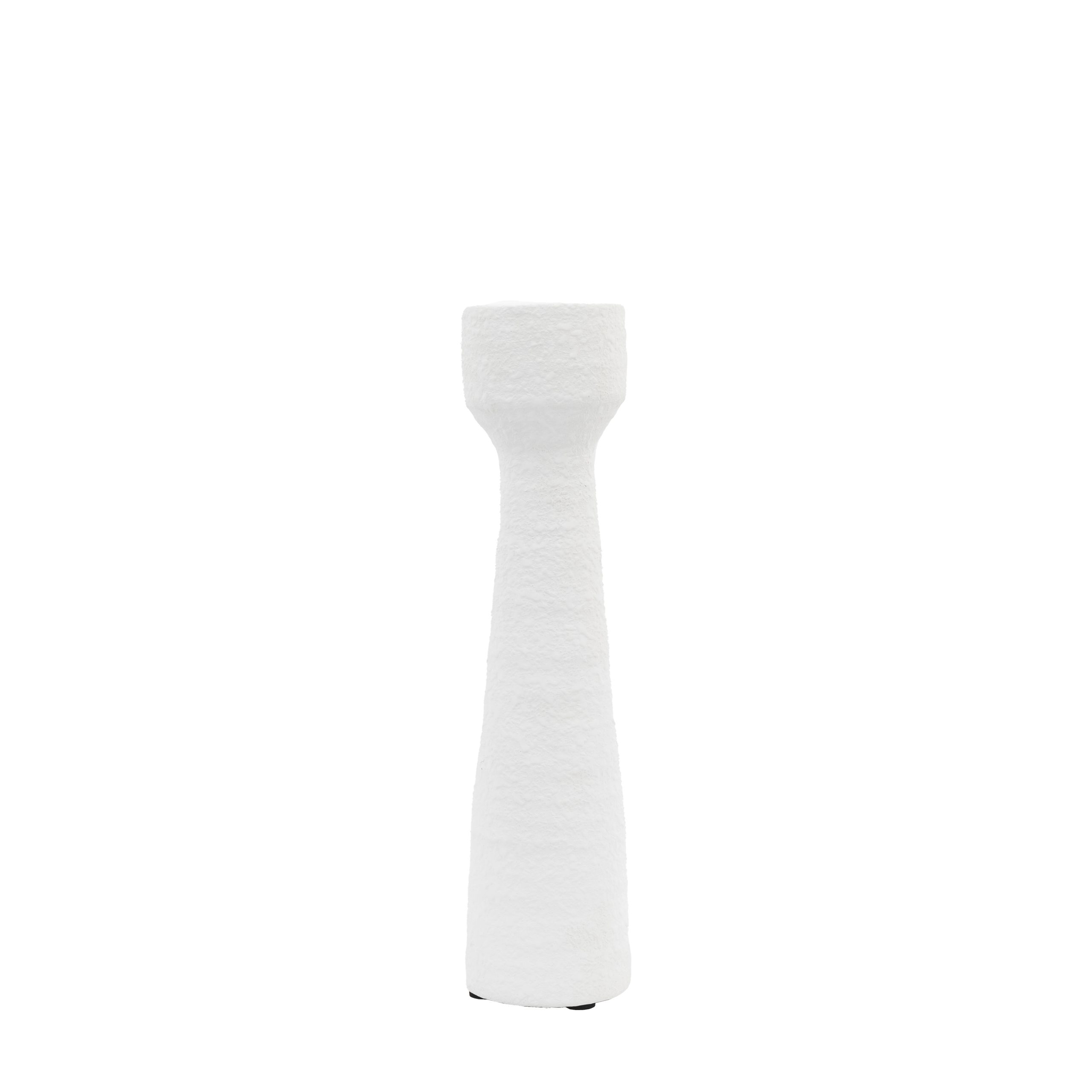Gallery Direct Luna Candlestick Small White (S/2)