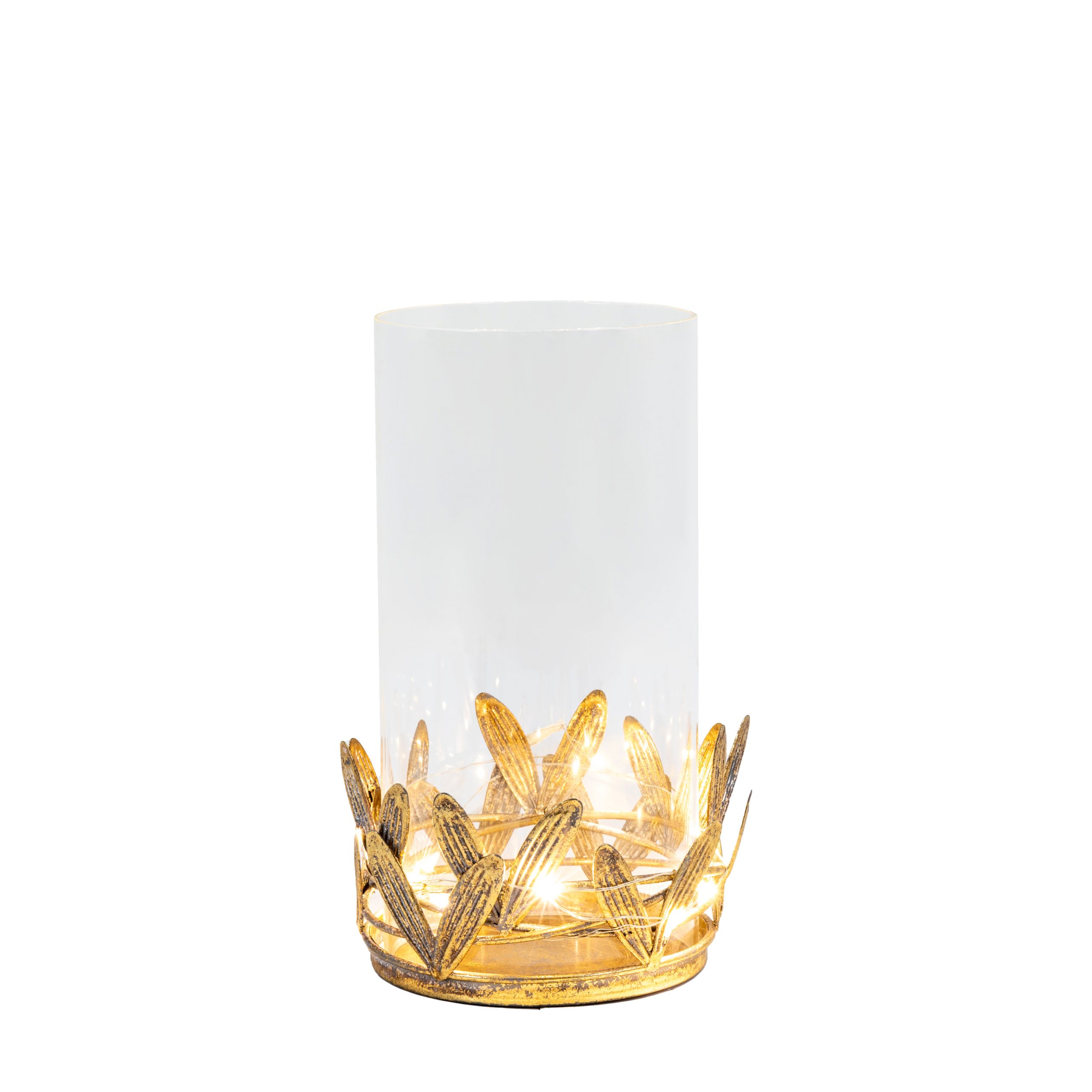 Gallery Direct Mistletoe Candle Holder with LED Gold