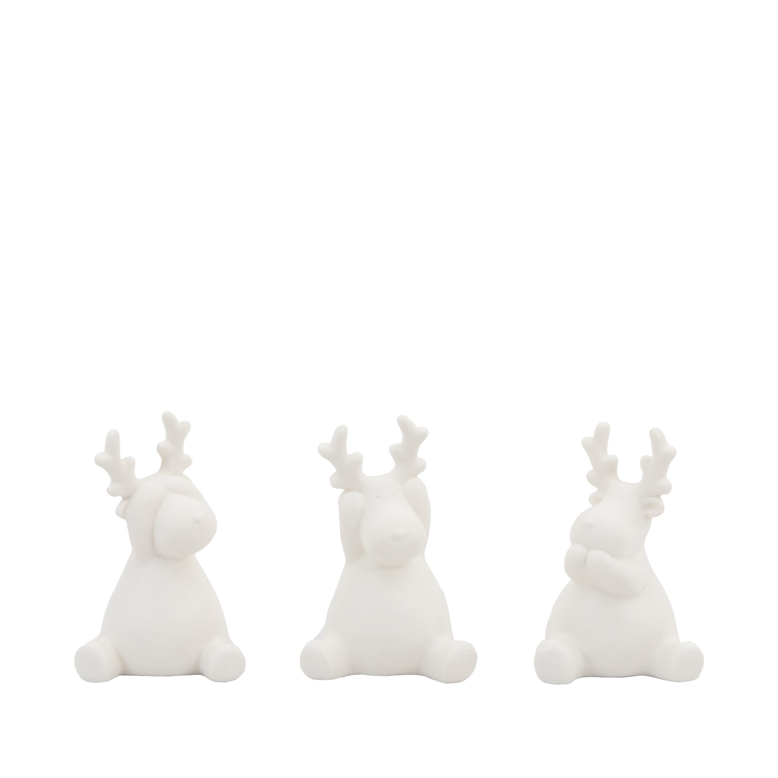 Gallery Direct Reindeer with LED White (Set of 3)