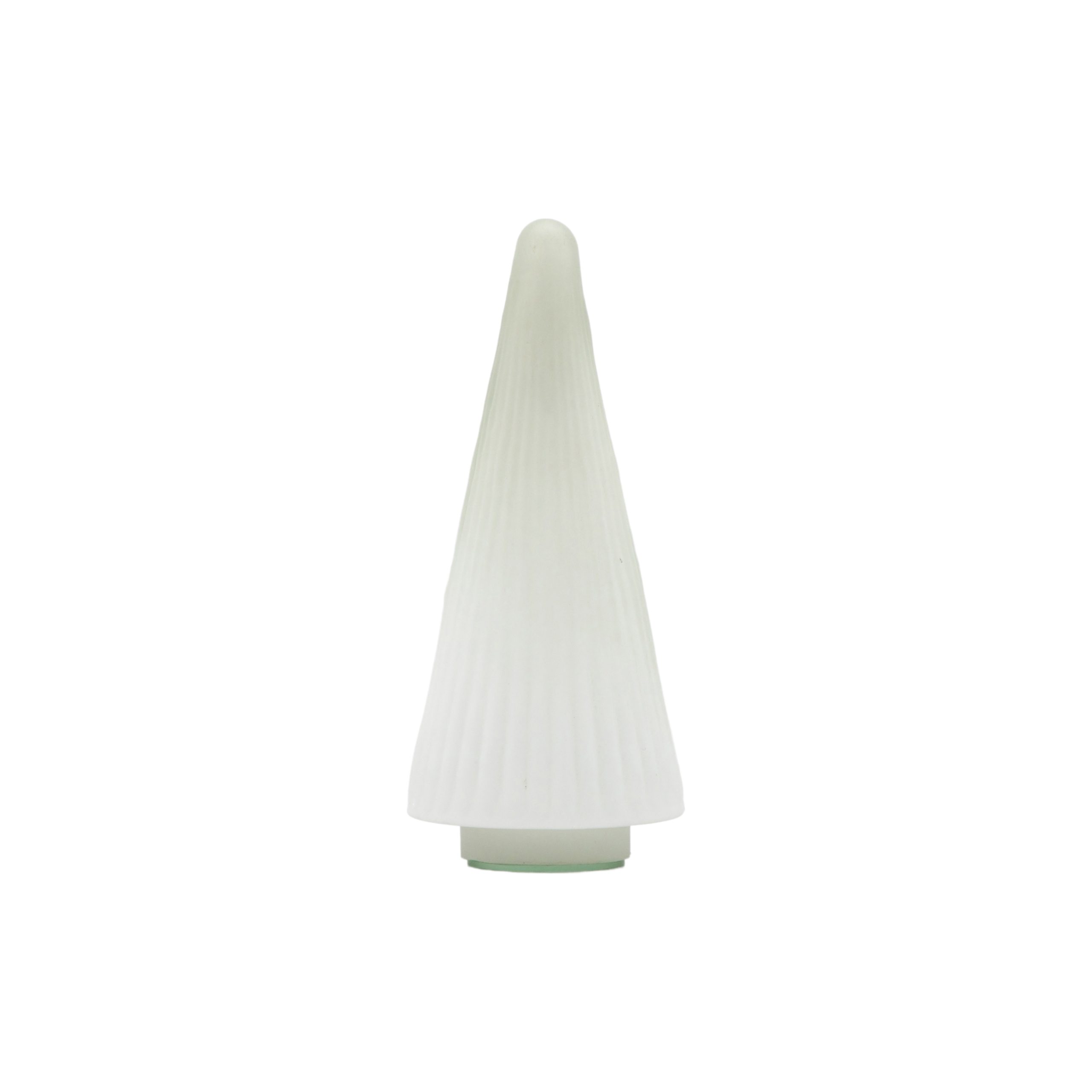 Gallery Direct Ribbed Tree White Frost Glass