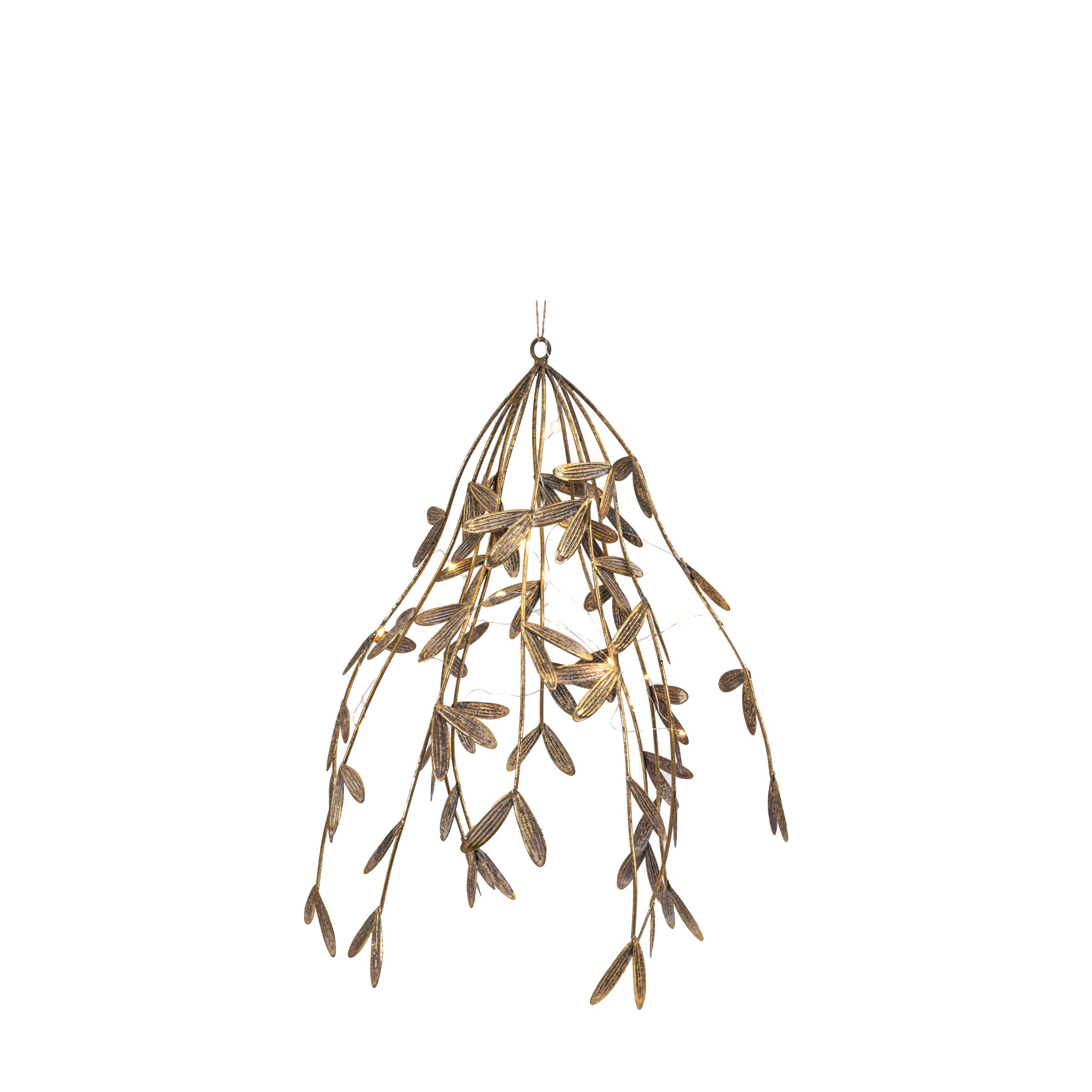 Gallery Direct Mistletoe Bundle Large With LED Gold