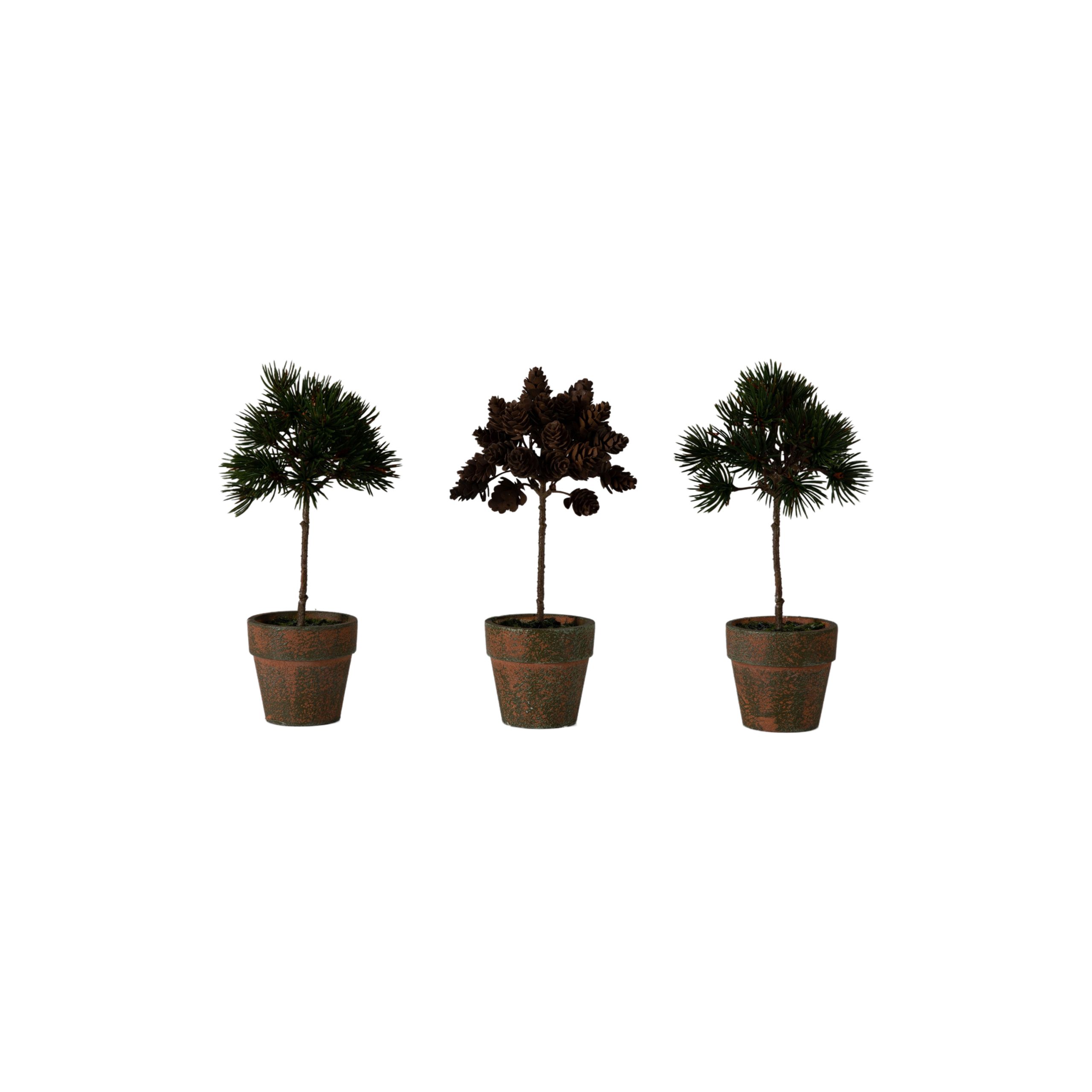 Gallery Direct Potted Pine/Cone Trees (Set of 3)