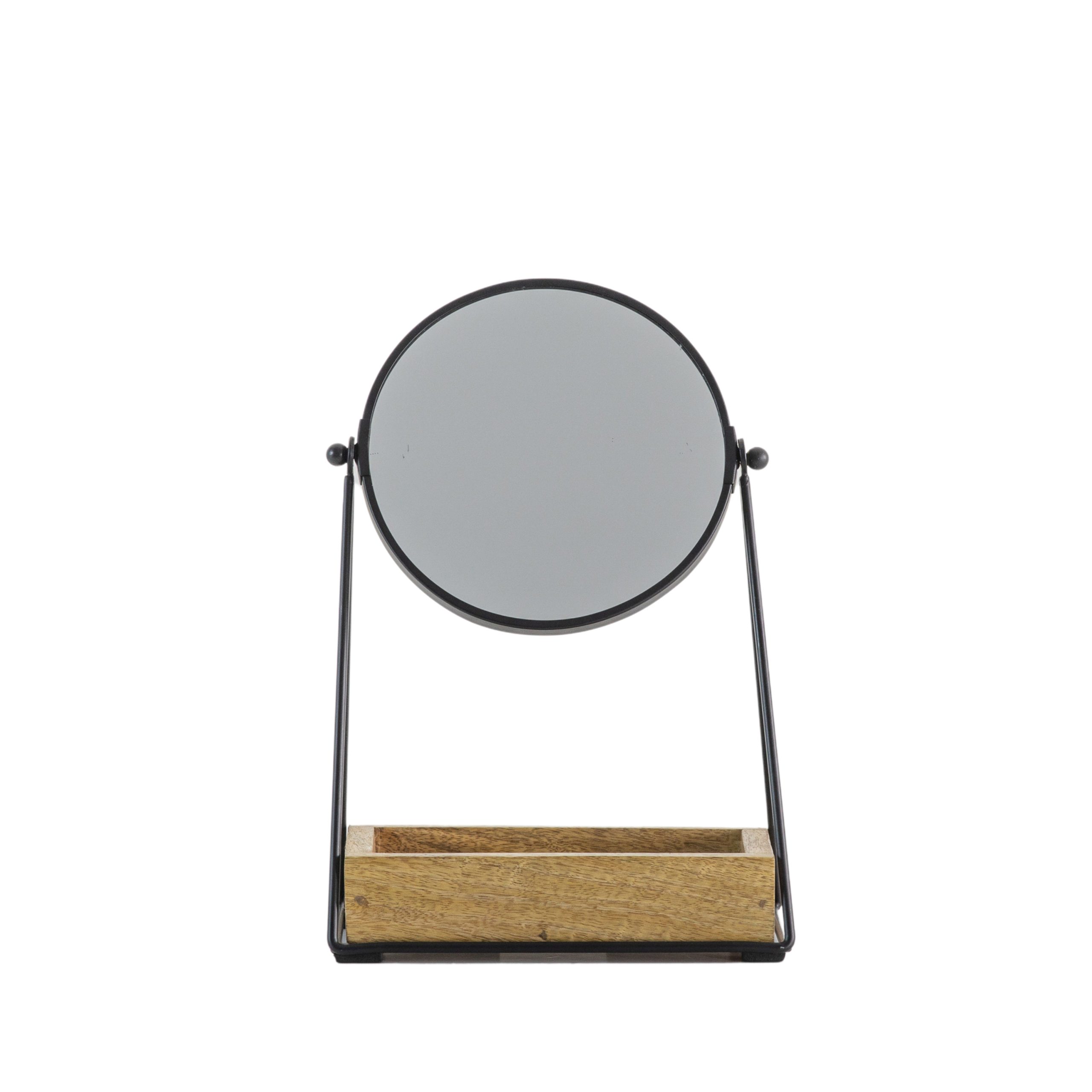 Gallery Direct Lucy Vanity Mirror w/Tray Black