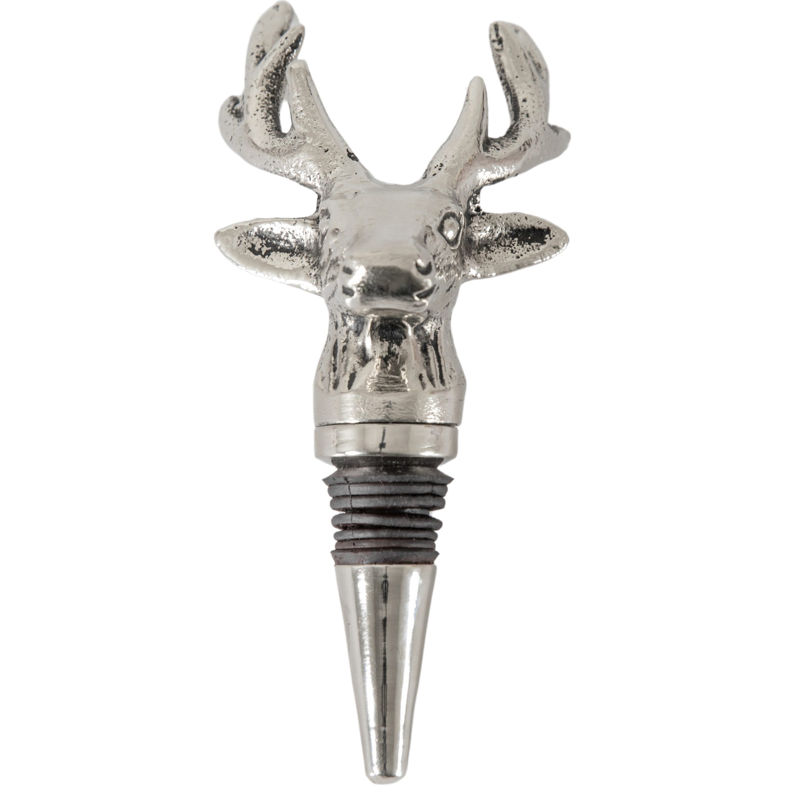 Gallery Direct Stag Bottle Stopper Aluminium