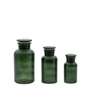 Gallery Direct Apotheca Jar Green Set of 3 | Shackletons