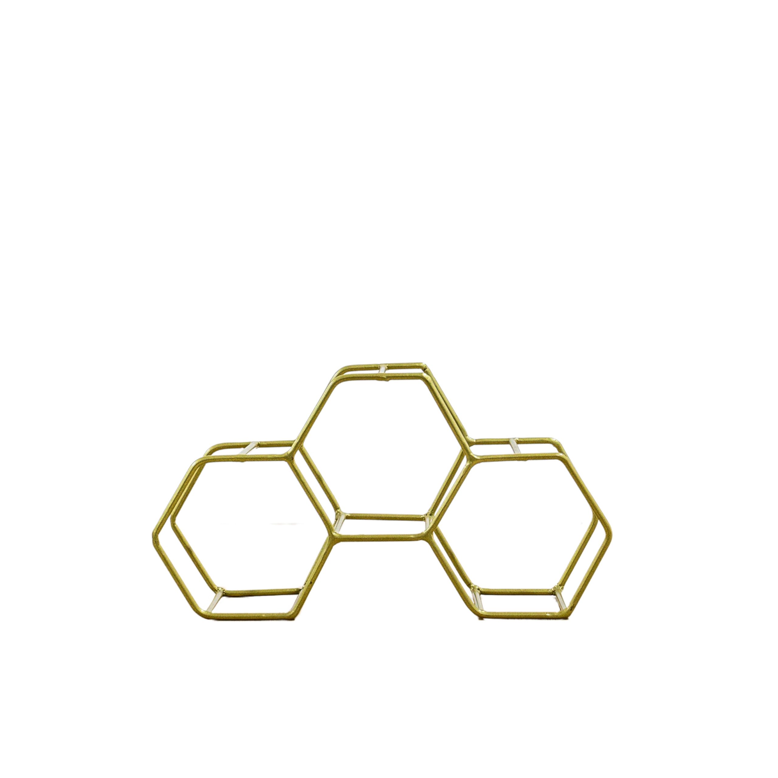 Gallery Direct Honeycomb Wine Rack  Ant Brass