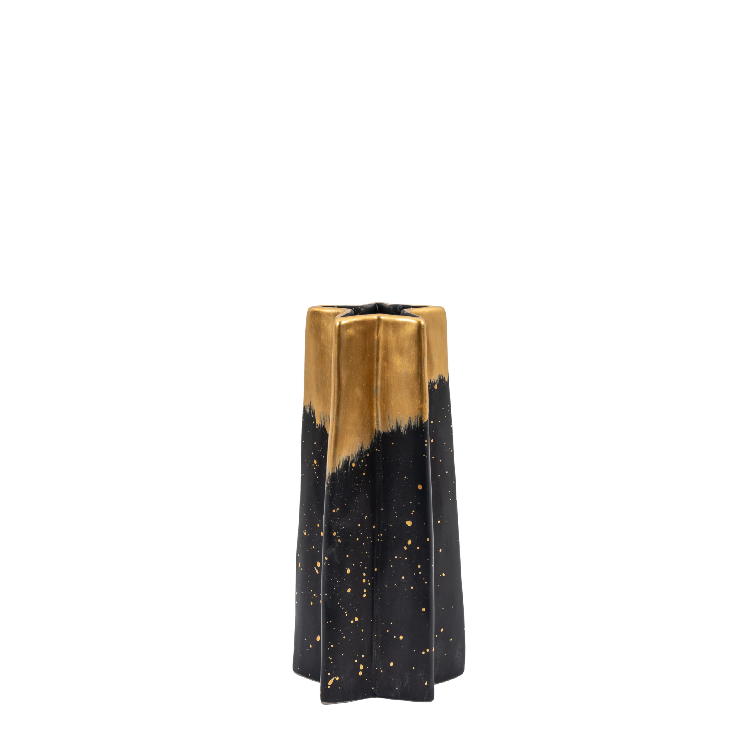 Gallery Direct Shooting Star Vase Small Black Gold