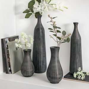 Gallery Direct Enya Bottle Vase Medium Antique Grey | Shackletons