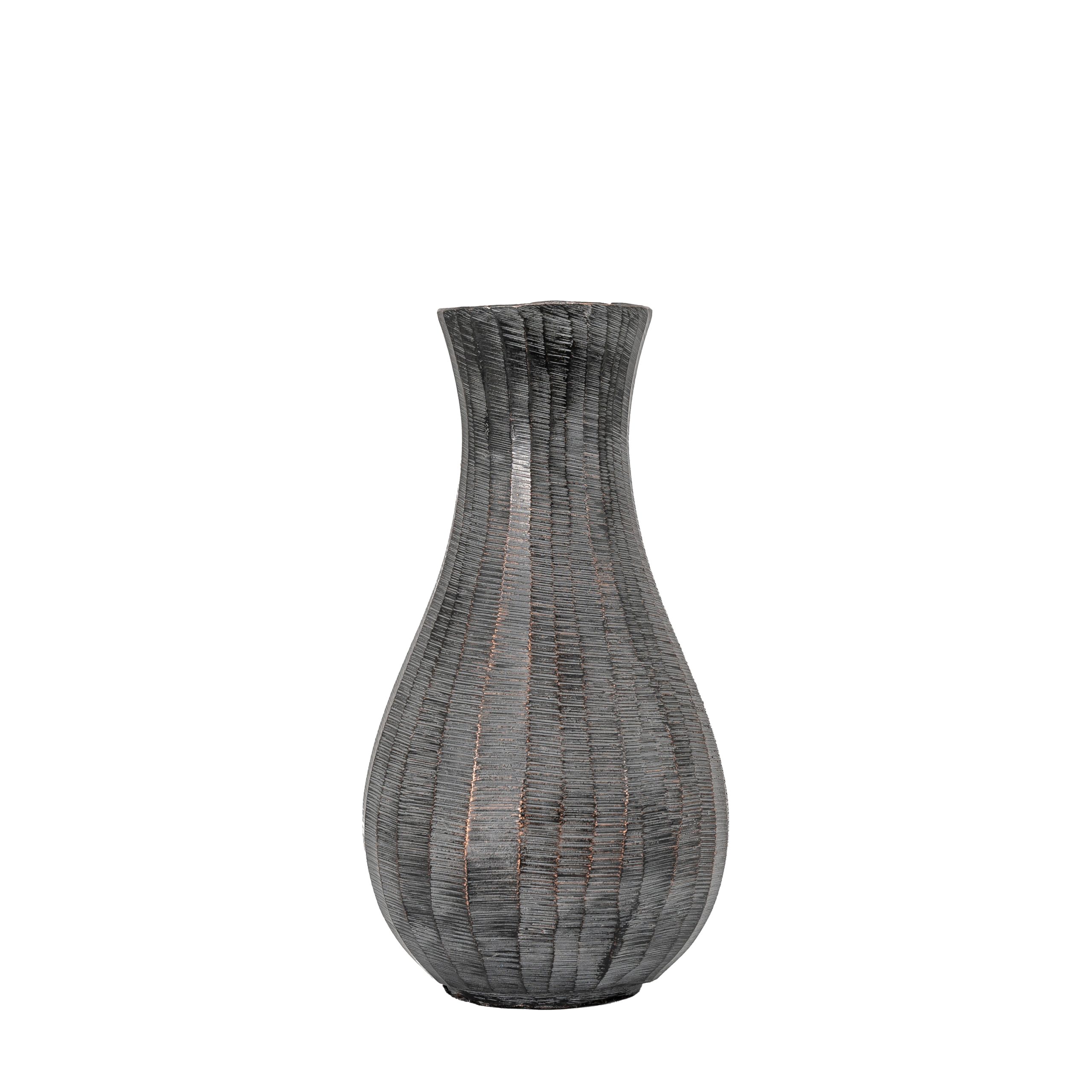 Gallery Direct Enya Fluted Vase Small Antique Grey