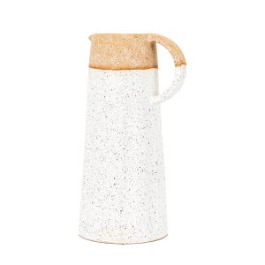Gallery Direct Callow Pitcher Vase White Natural | Shackletons