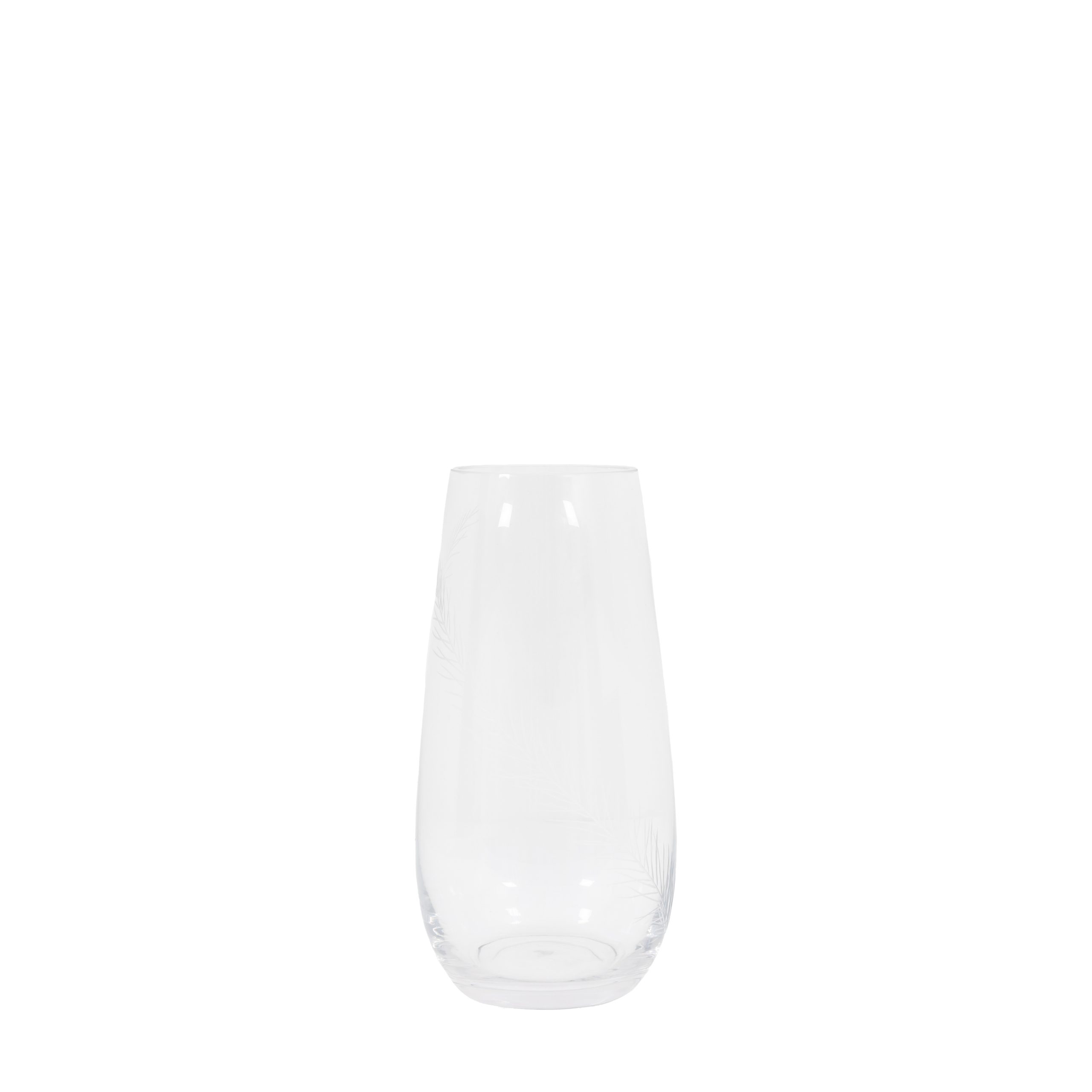 Gallery Direct Feather Vase Small Clear