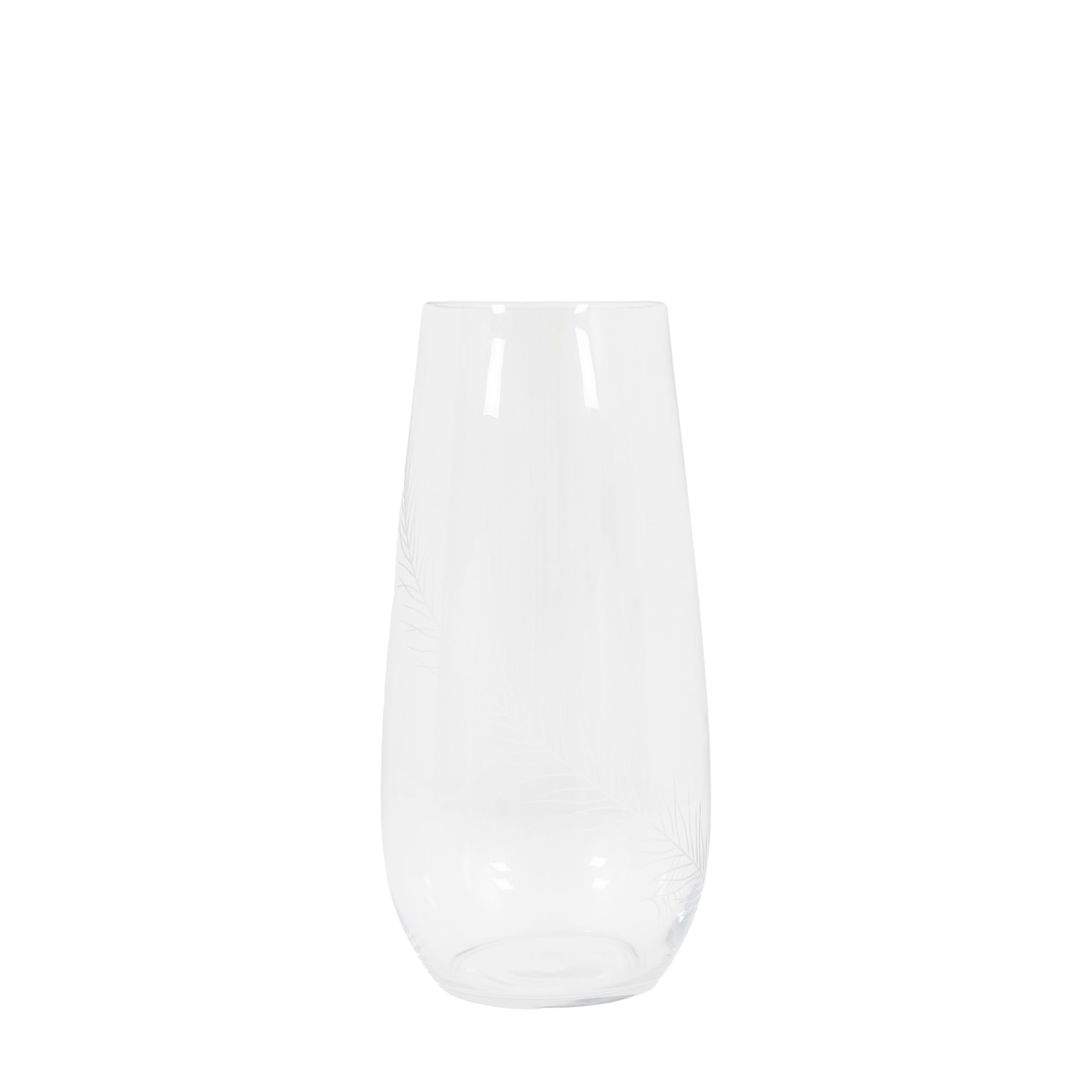 Gallery Direct Feather Vase Large Clear