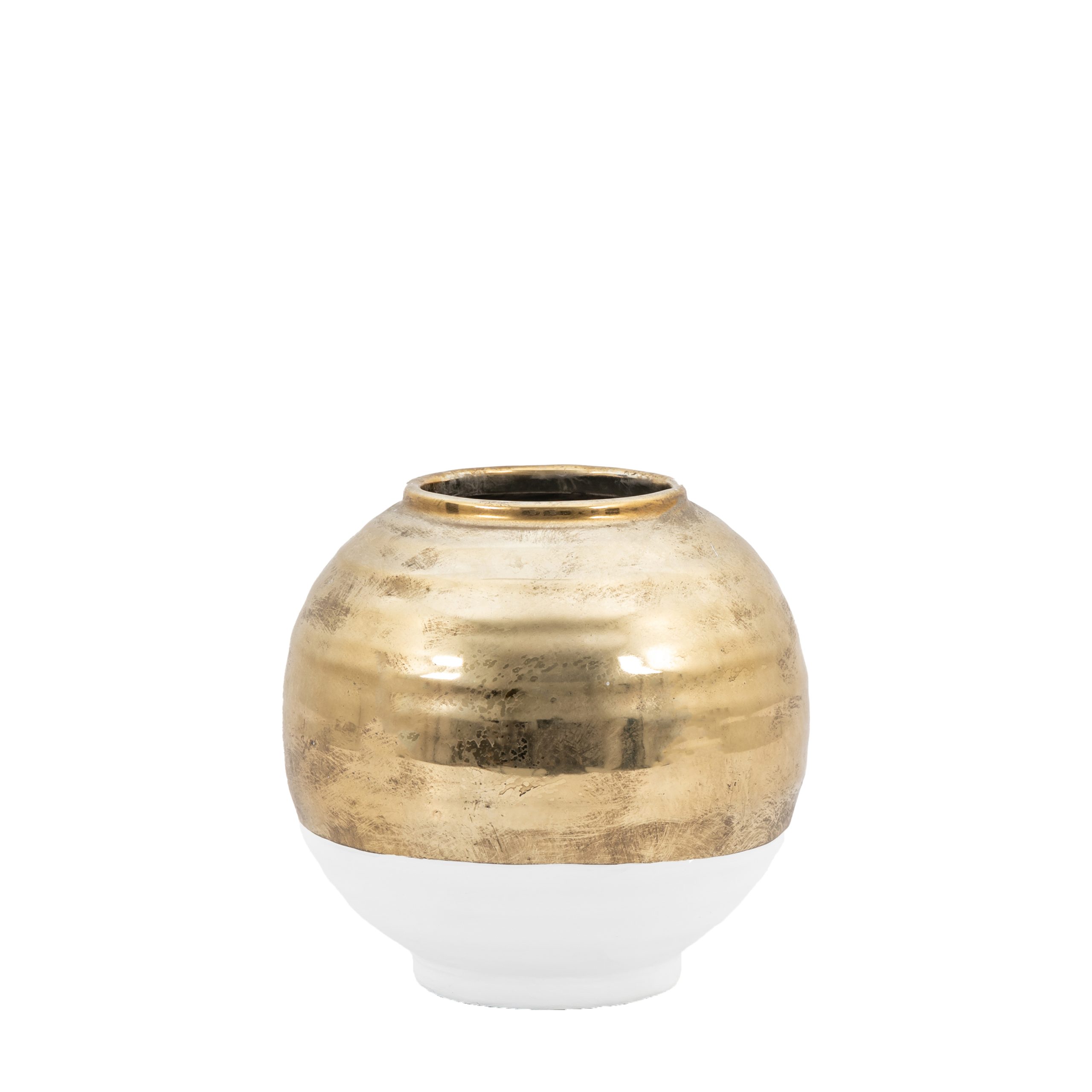 Gallery Direct Glitz Vase Small White & Gold