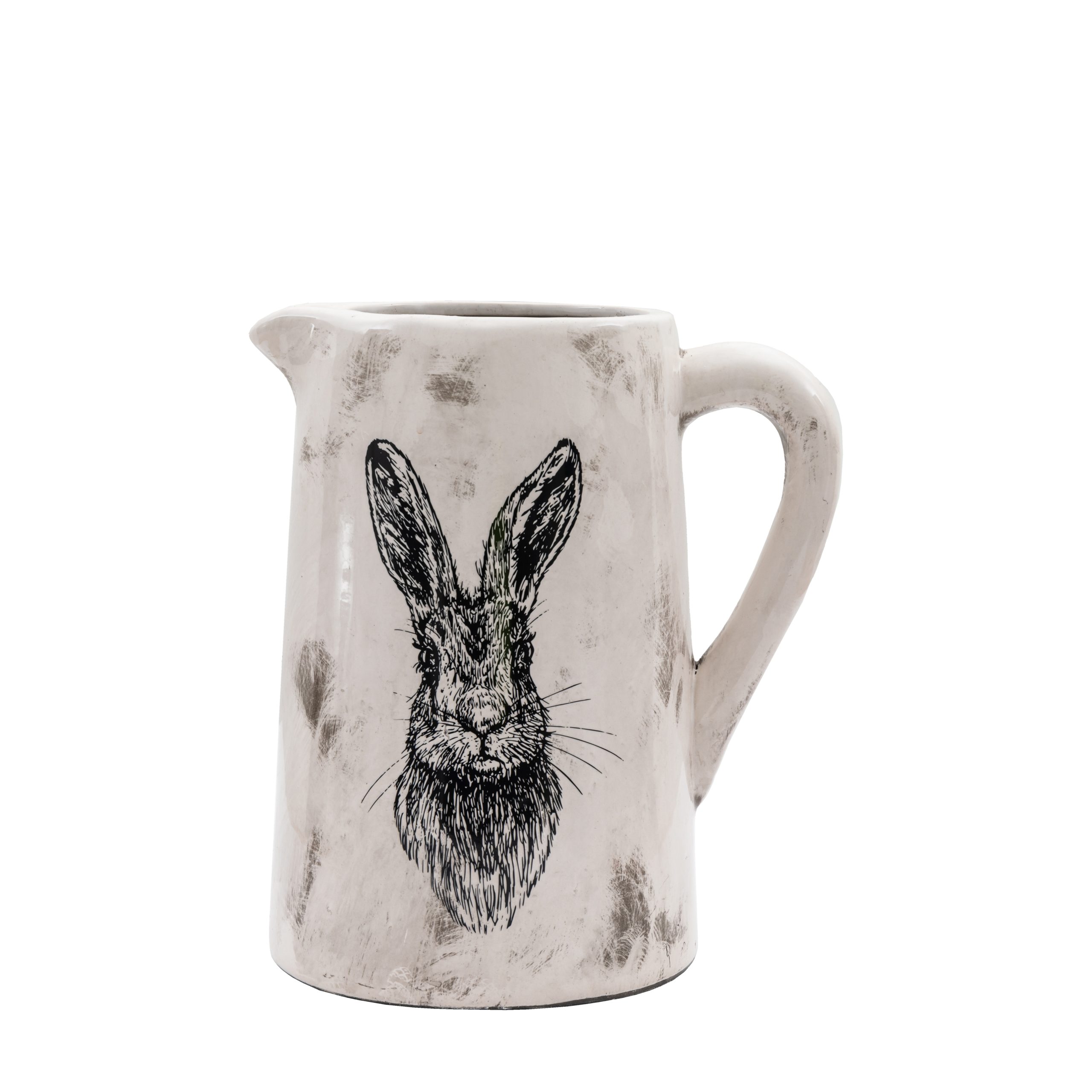 Gallery Direct Hare Pitcher Vase Large Distressed