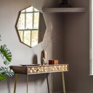 Gallery Direct Bowie Octagon Mirror Champagne | Shackletons