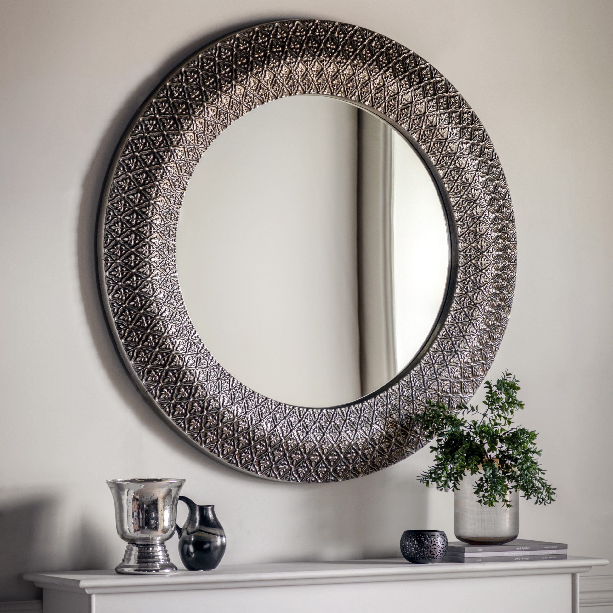 Gallery Direct Chillenden Mirror Pewter | Shackletons