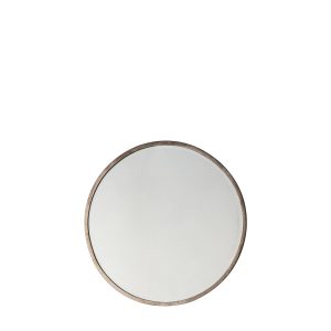 Gallery Direct Higgins Round Mirror Antique Silver | Shackletons