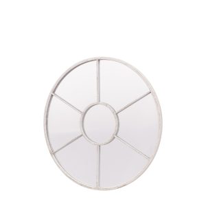 Gallery Direct Valence Round Mirror White | Shackletons
