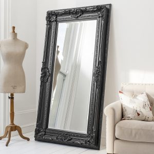 Gallery Direct Valois Leaner Mirror Black | Shackletons