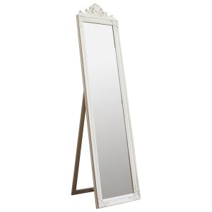 Gallery Direct Lambeth Wood Cheval Mirror White | Shackletons