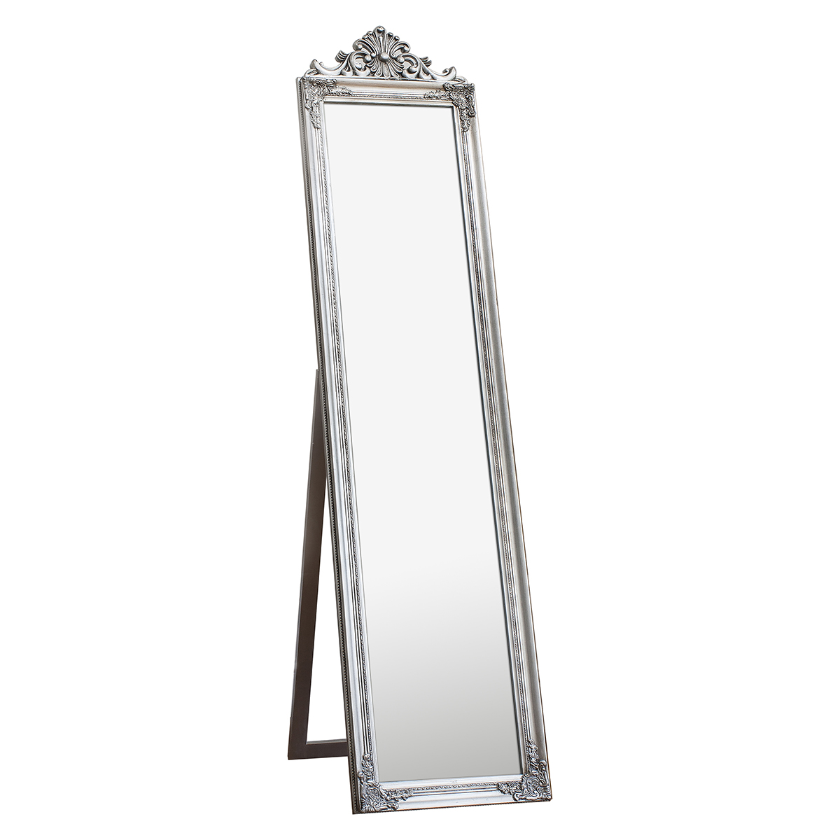 Gallery Direct Lambeth Wood Cheval Mirror Silver