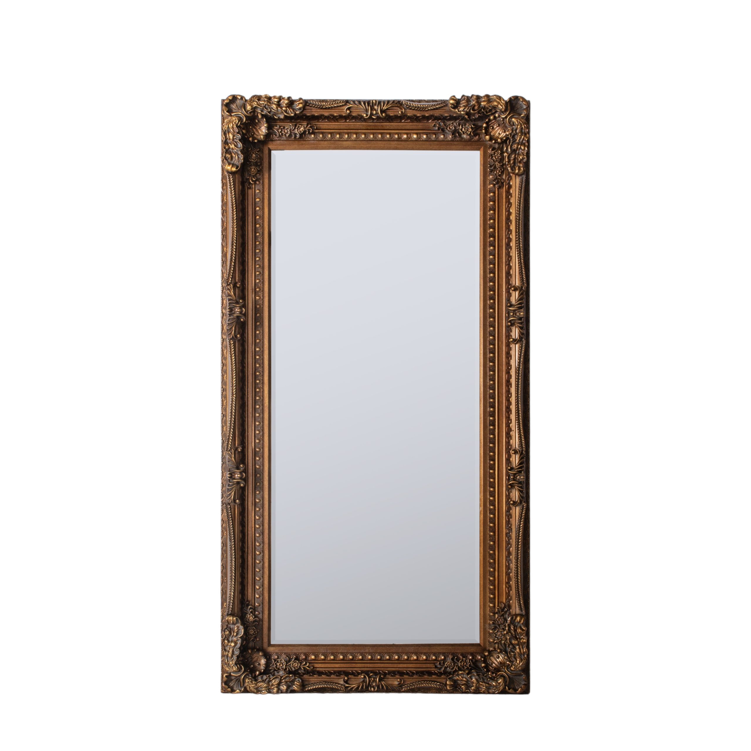 Gallery Direct Carved Louis Leaner Mirror Gold