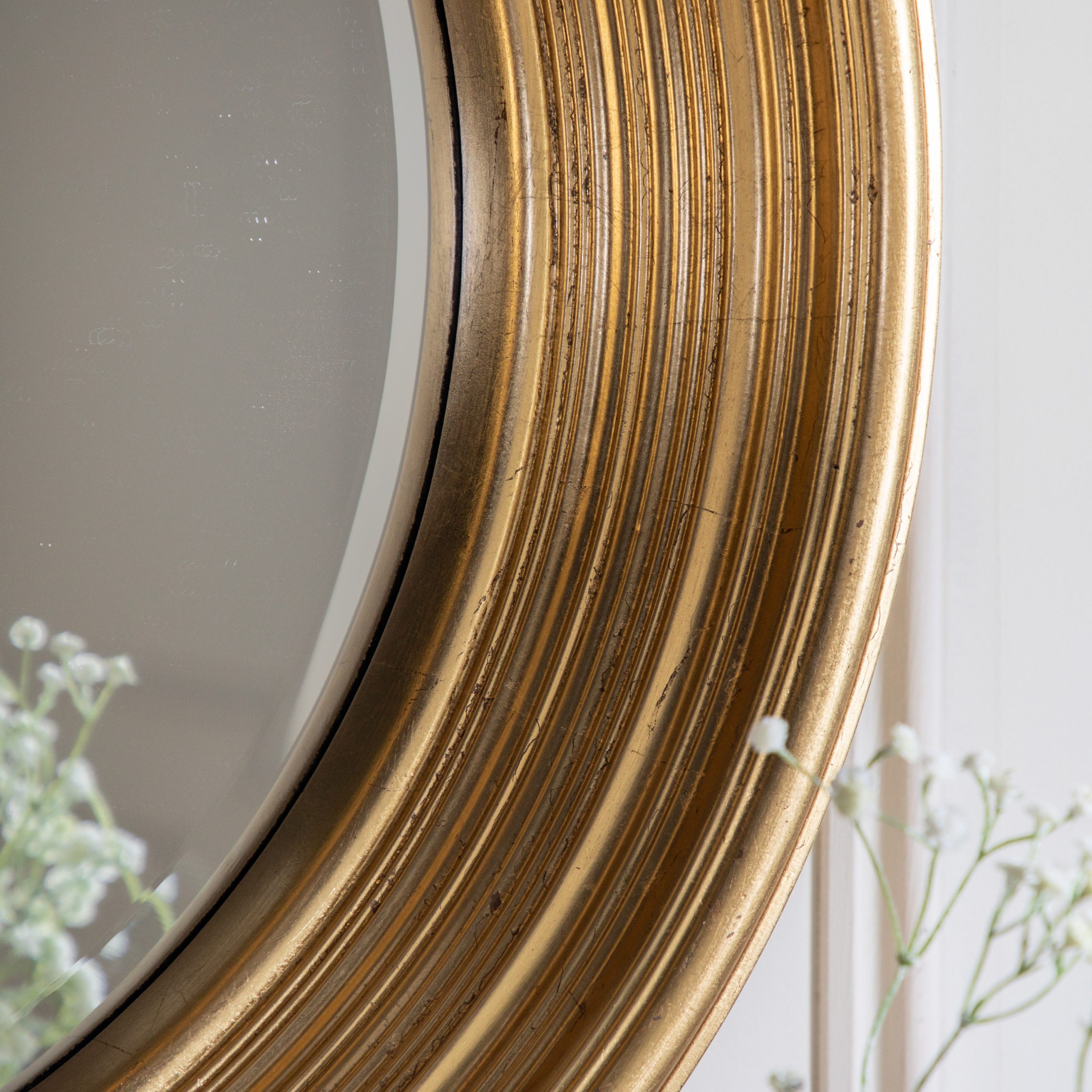 Gallery Direct Chaplin Round Mirror Gold | Shackletons